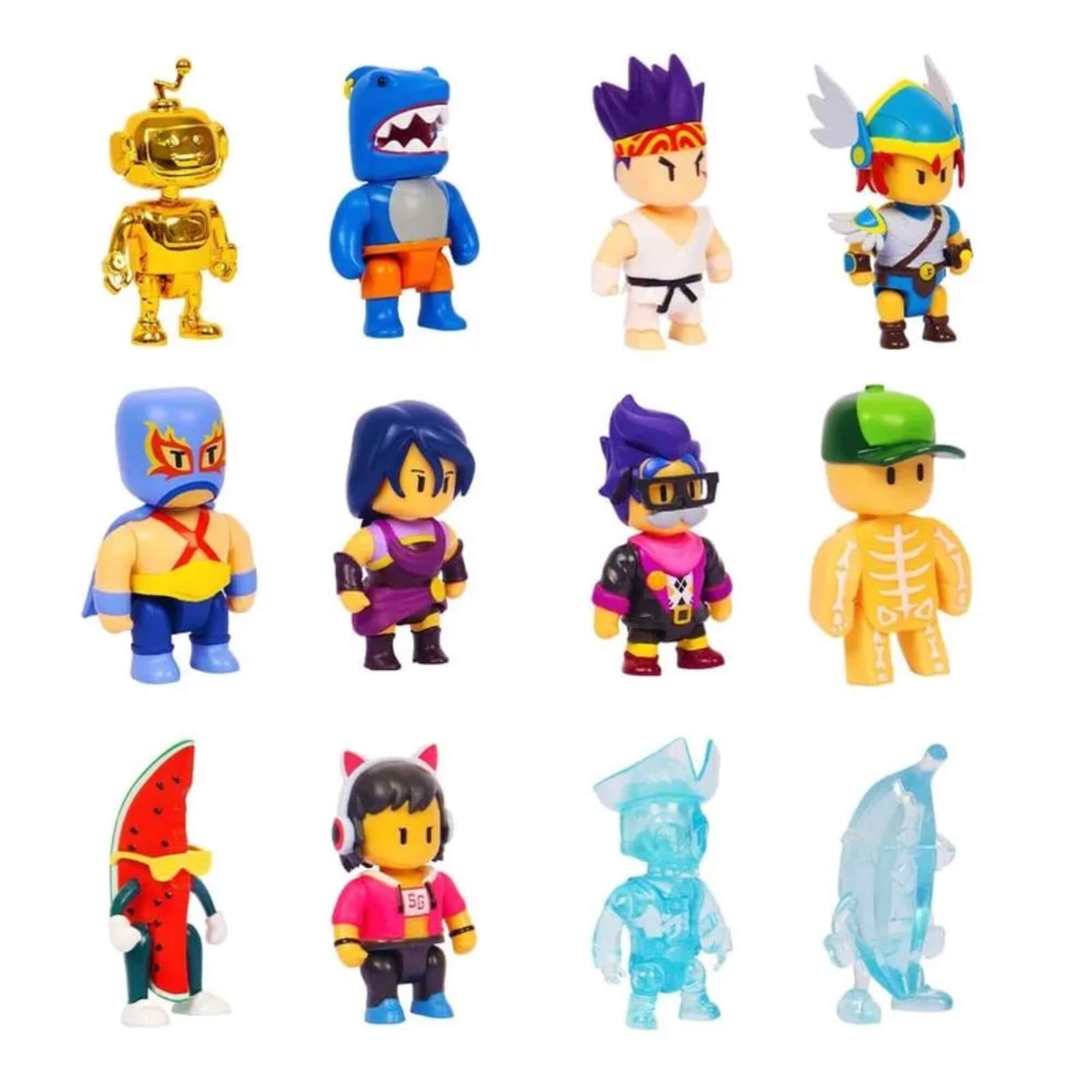 Kit c/ 3 Unidades Bonecos Sortidos Figuras de Ação Stumble Guys Série 3 7.5 cm Multikids - BR2540