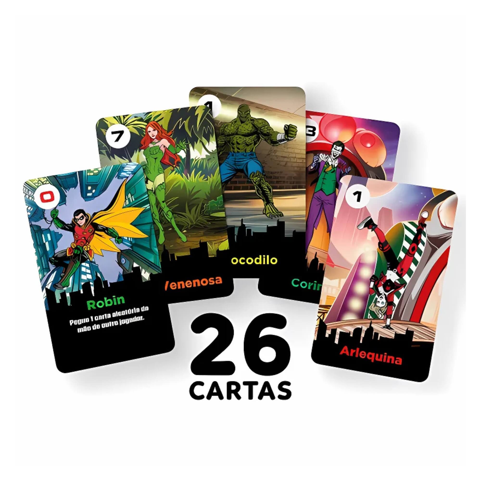 Jogo de Cartas Pocket Fun Gotham Royale Batman c/ 26 cartas Cooper Fun - 10056