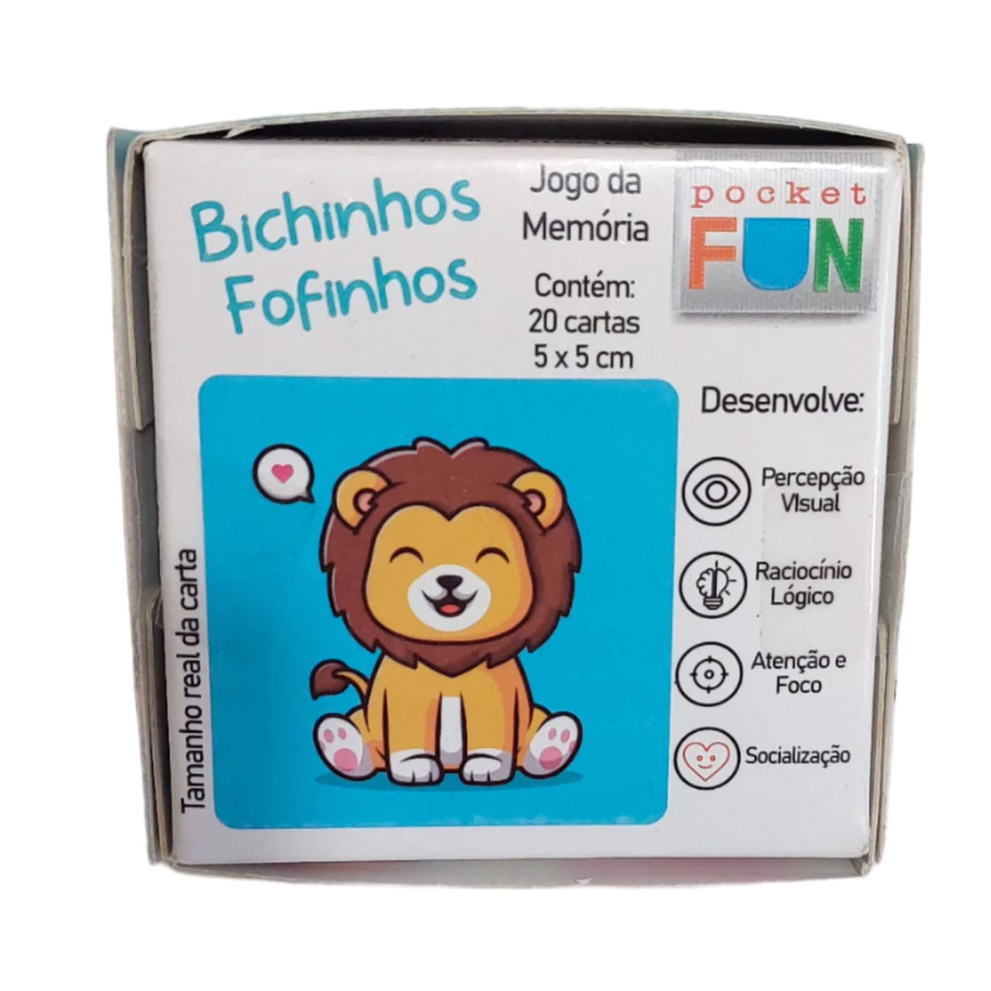 Jogo Pocket Fun Memória Bichinhos Fofinhos c/ 20 cartas Cooper Fun - 10023