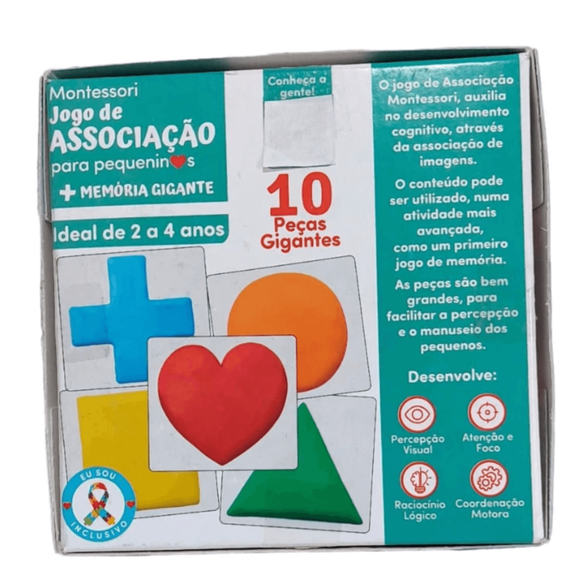 Brinquedo Cartas Aprendizagem: Memórias Gigante e Formas Cooper Fun - 00051