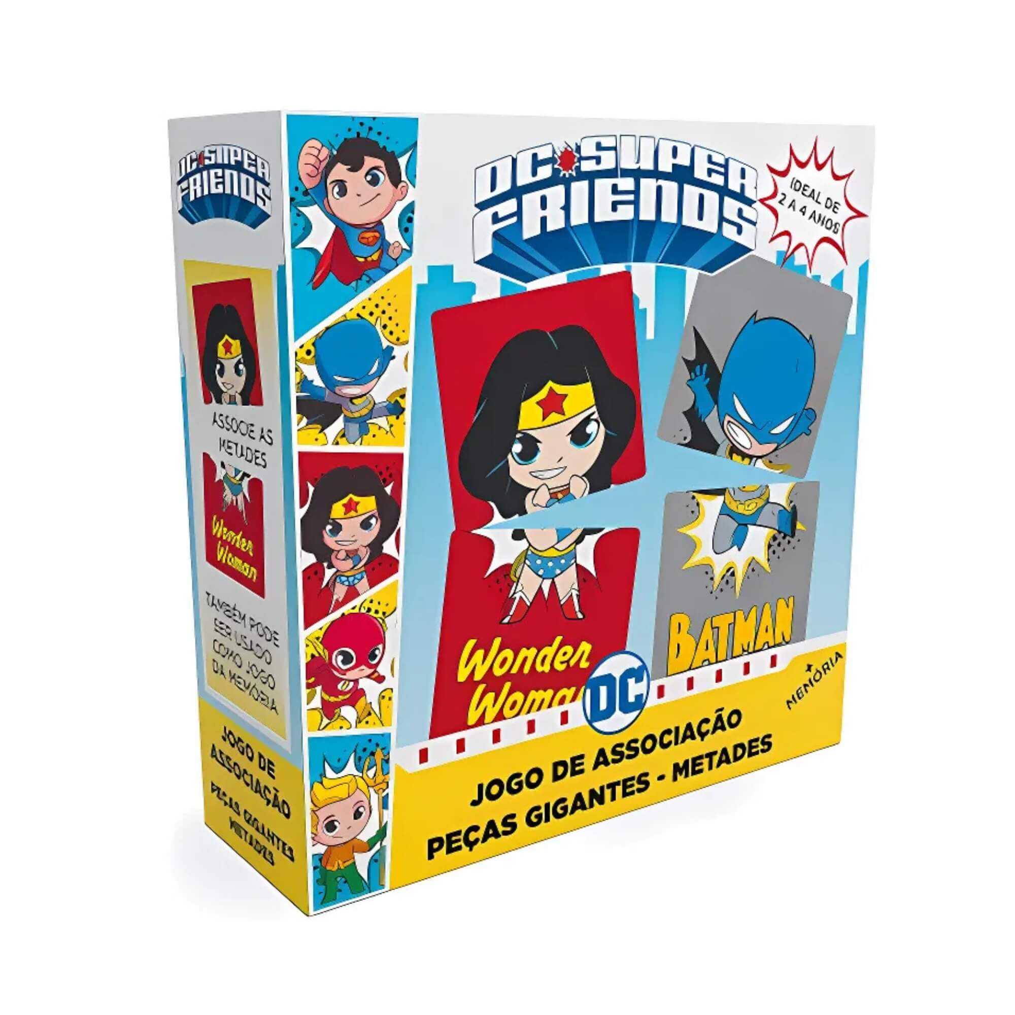 Jogo Educativo de Associação DC Super Friends Peças Gigantes Metades Cooper Fun - 00073