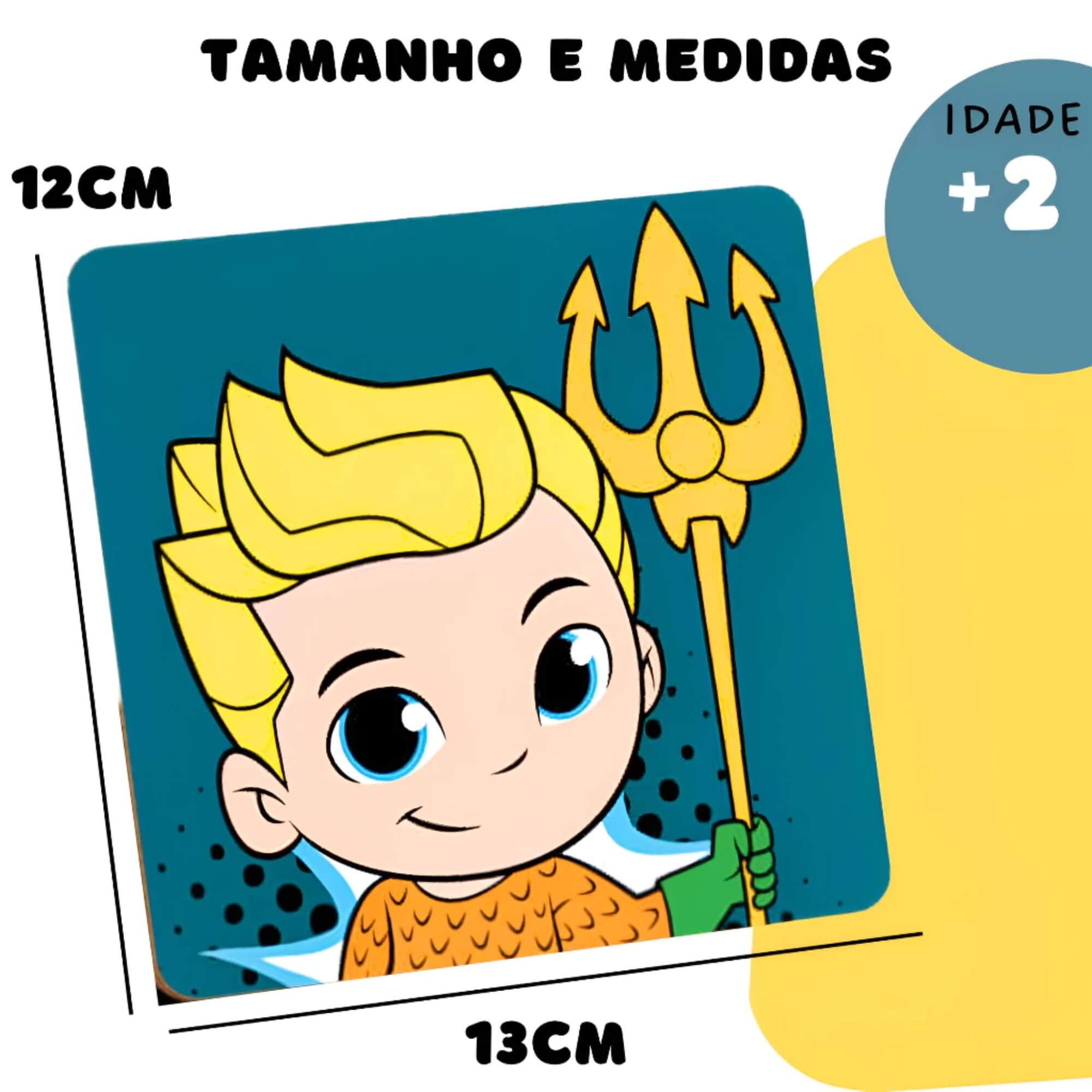 Jogo Educativo de Associação DC Super Friends Peças Gigantes Metades Cooper Fun - 00073