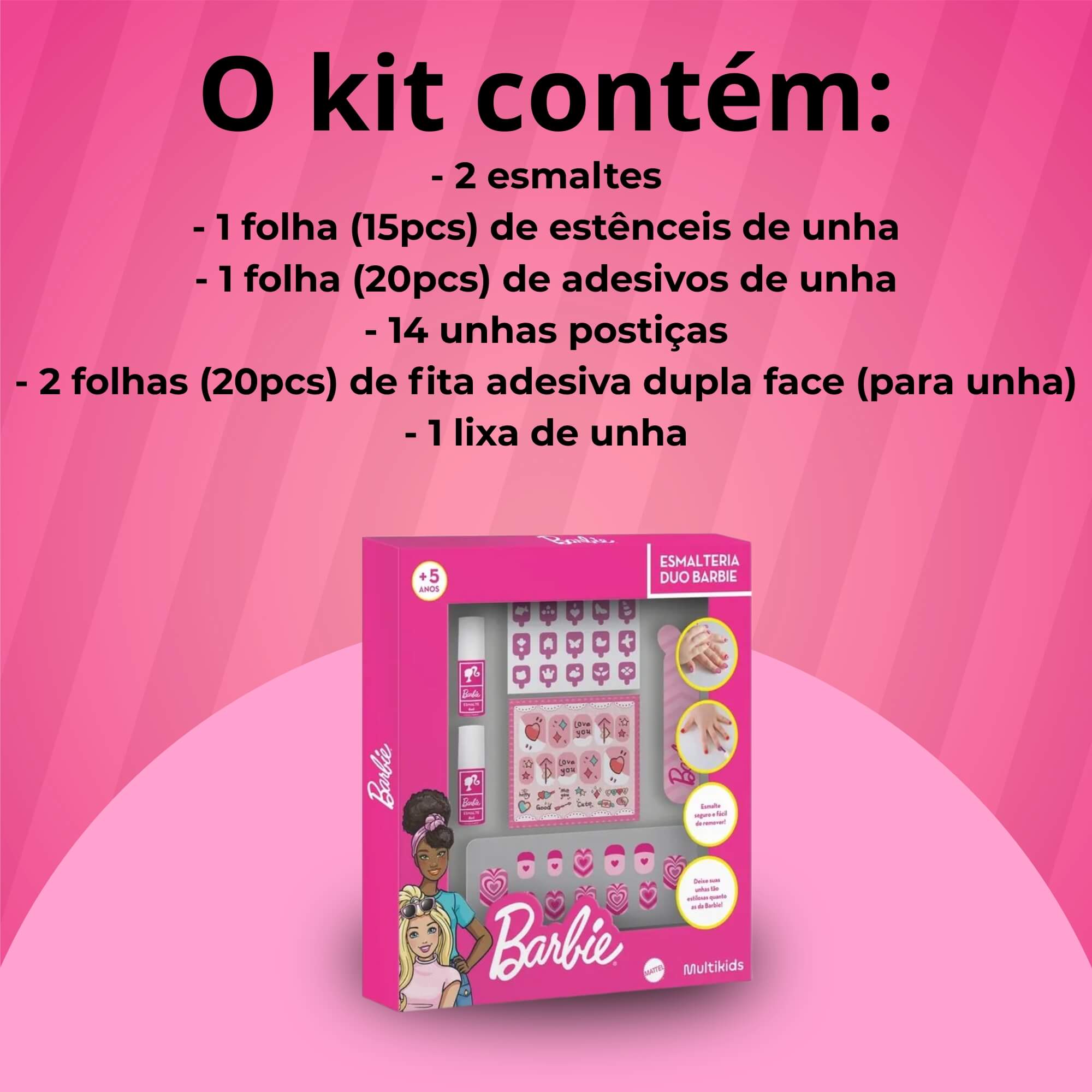 Esmalteria Infantil Duo Barbie Multikids - BR2422