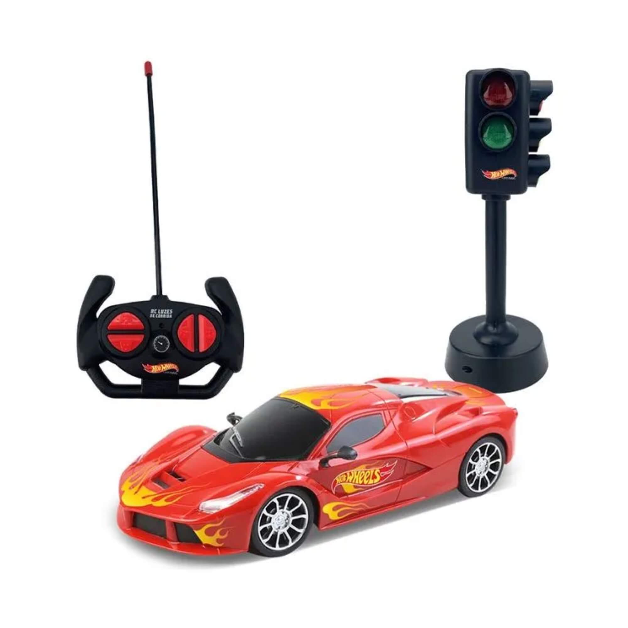 Brinquedo Infantil Carrinho de Controle Remoto Hot Wheels Vermelho Multikids - BR2446