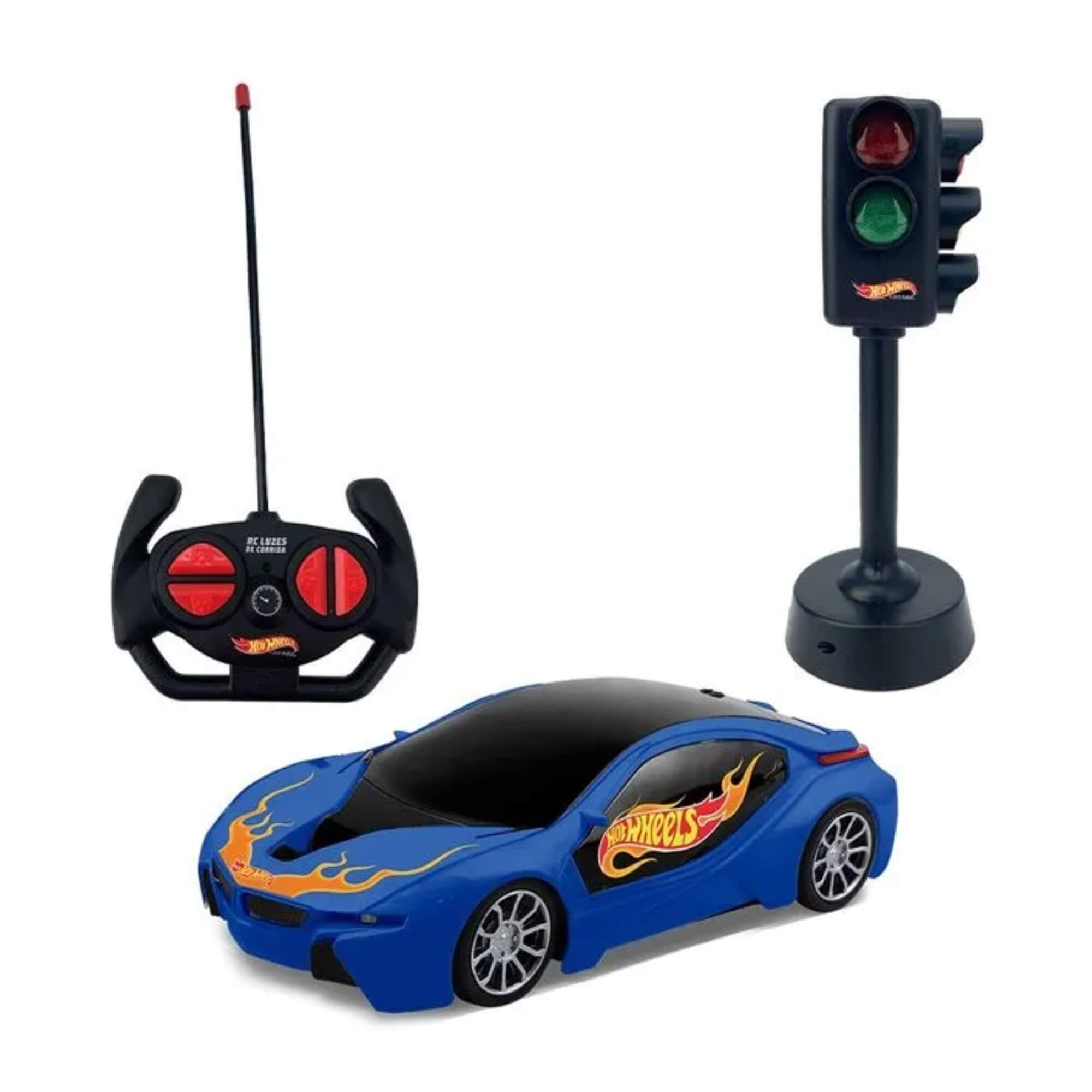 Brinquedo Infantil Carrinho de Controle Remoto Hot Wheels Azul Multikids - BR2447