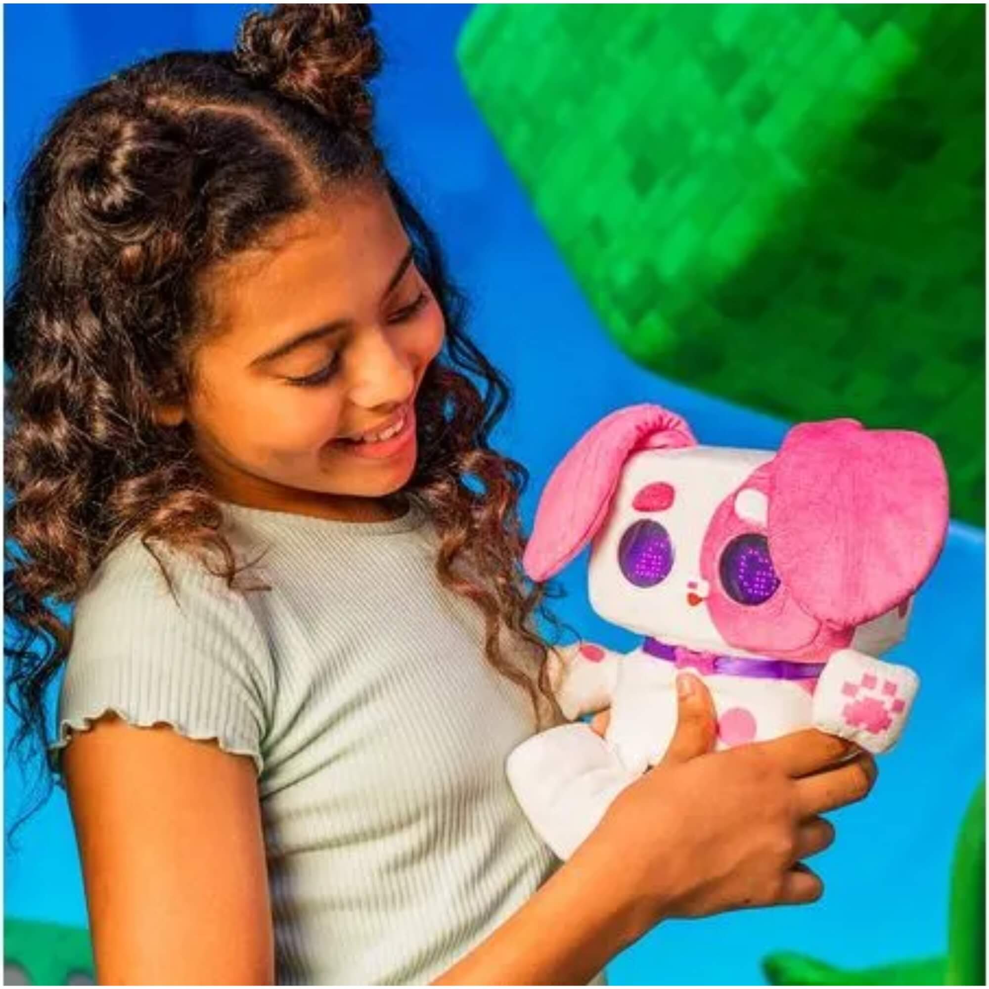 Pelúcia Infantil Interativa Pixel Hugs Pinxel Rosa Multikids - BR2456