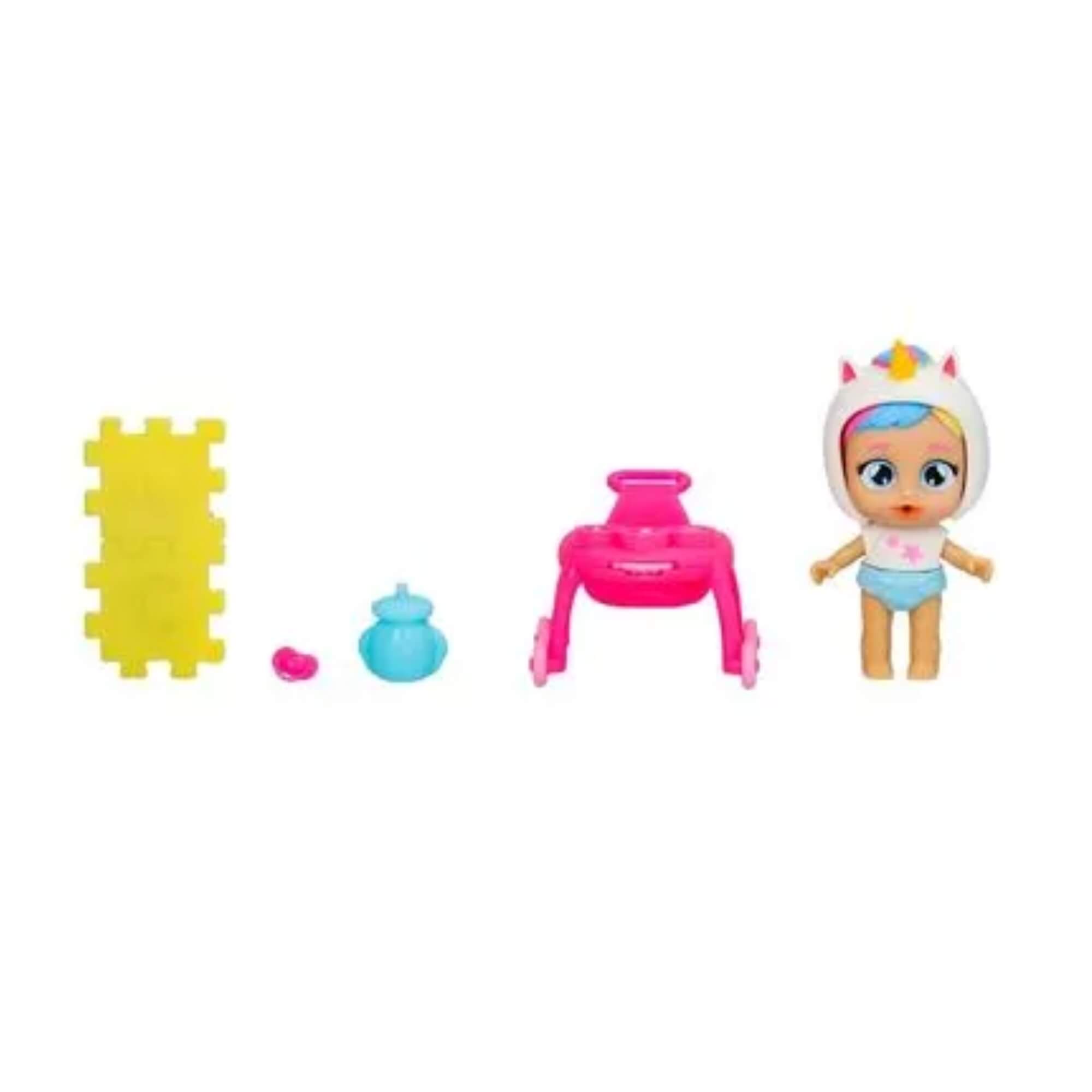 Boneca Infantil Cry Babies Playtime Dreamy com Carrinho Multikids - BR2463