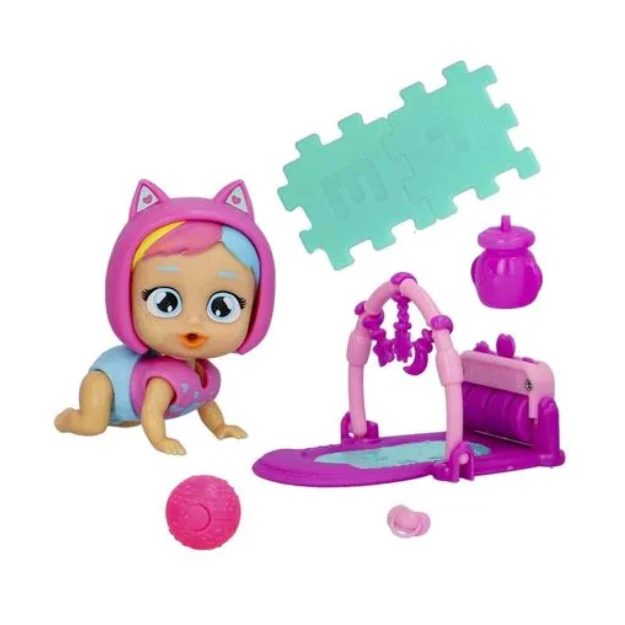 Boneca Infantil Cry Babies Playtime Millie Ginásio de Atividades Multikids - BR2464