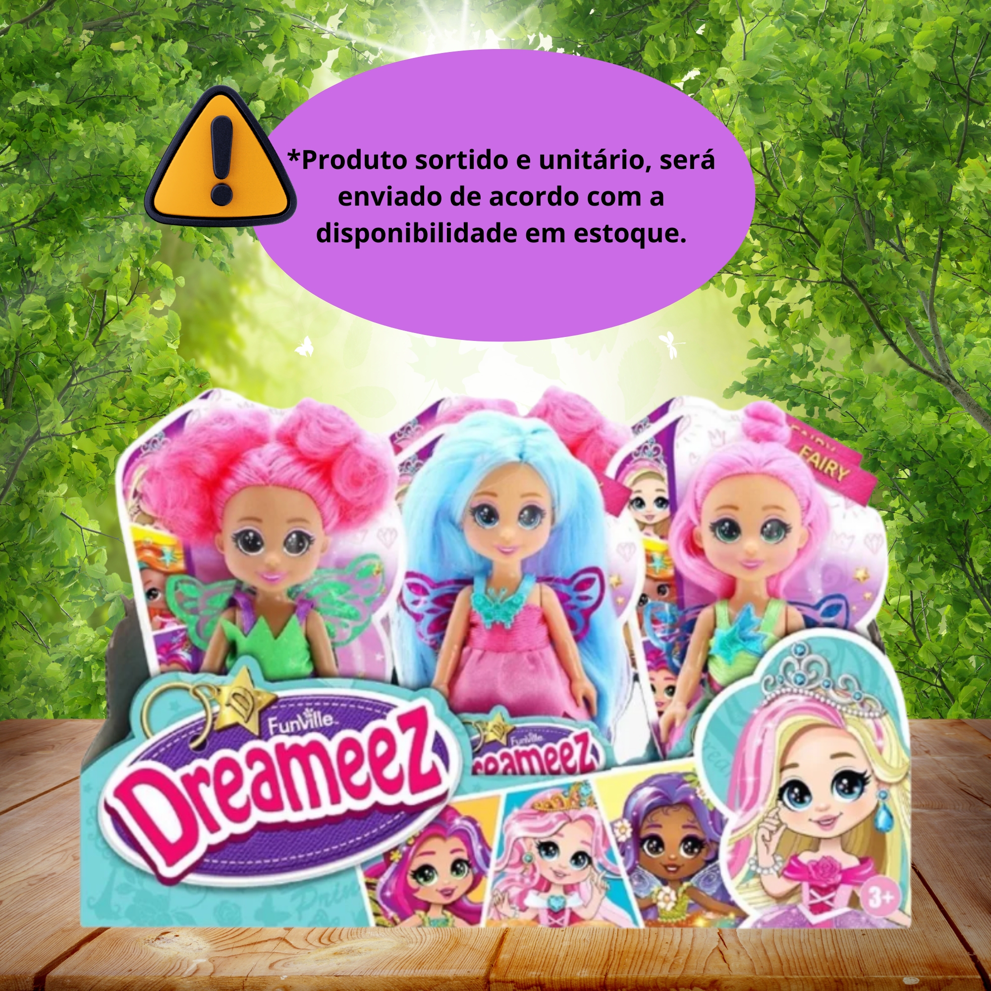 Mini Boneca Fashion Doll Fada Dreameez 1 unidade Sortida e Unitária 12CM Multikids - BR2486