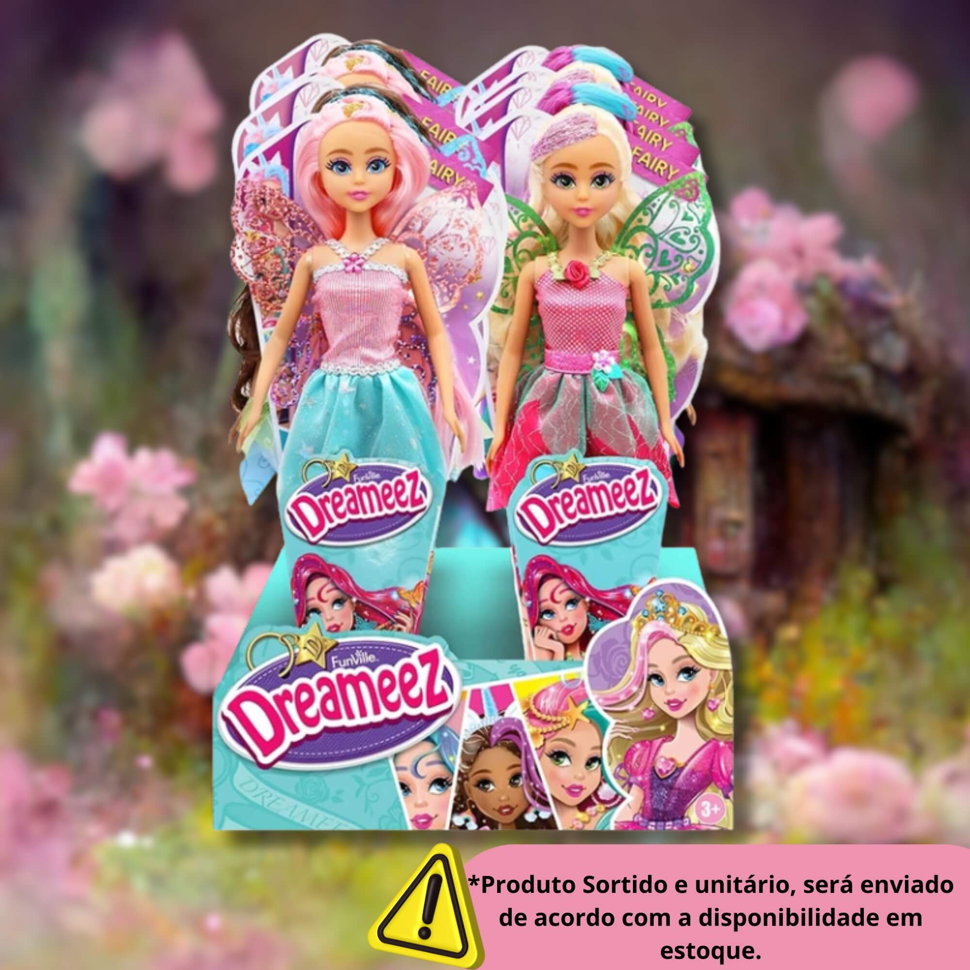 Boneca Fashion Doll Fada Dreameez Sortida e Unitária Multikids - BR2488