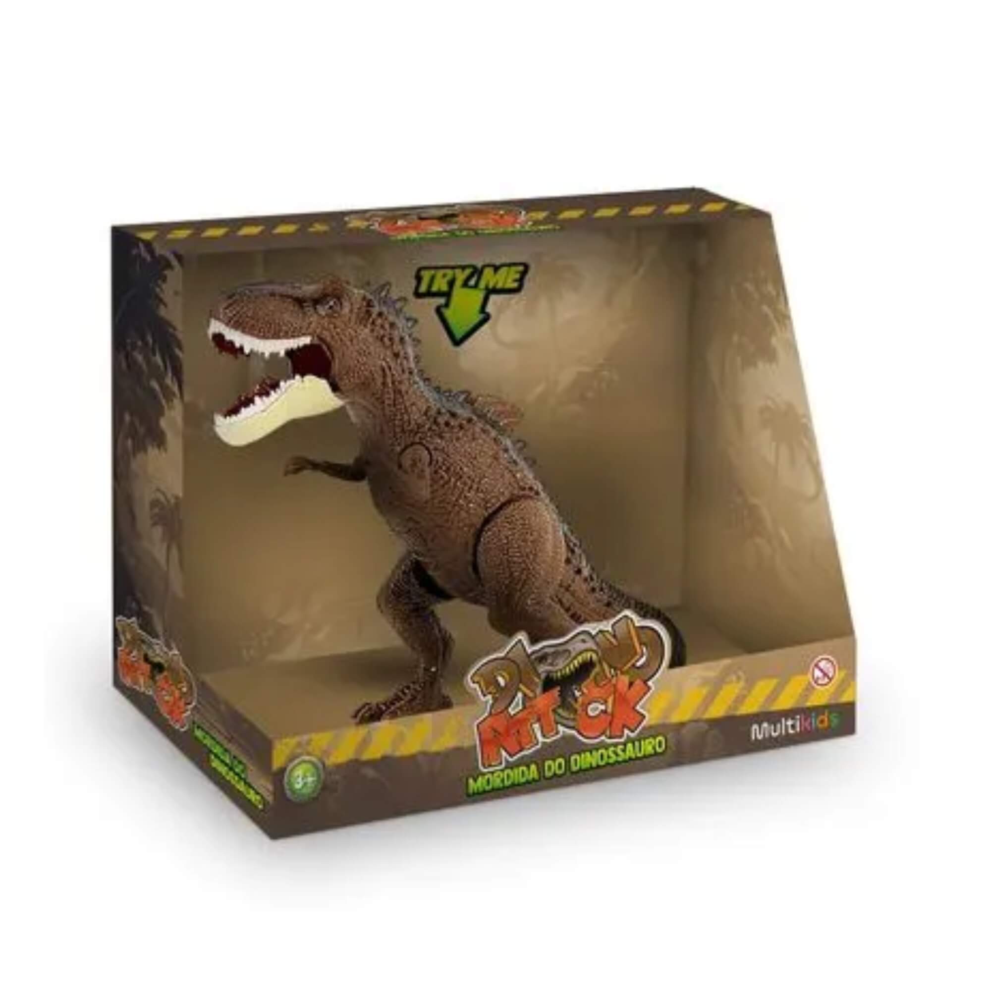 Brinquedo Infantil Dino Attack Mordida do Dino c/ Som Multikids - BR2494