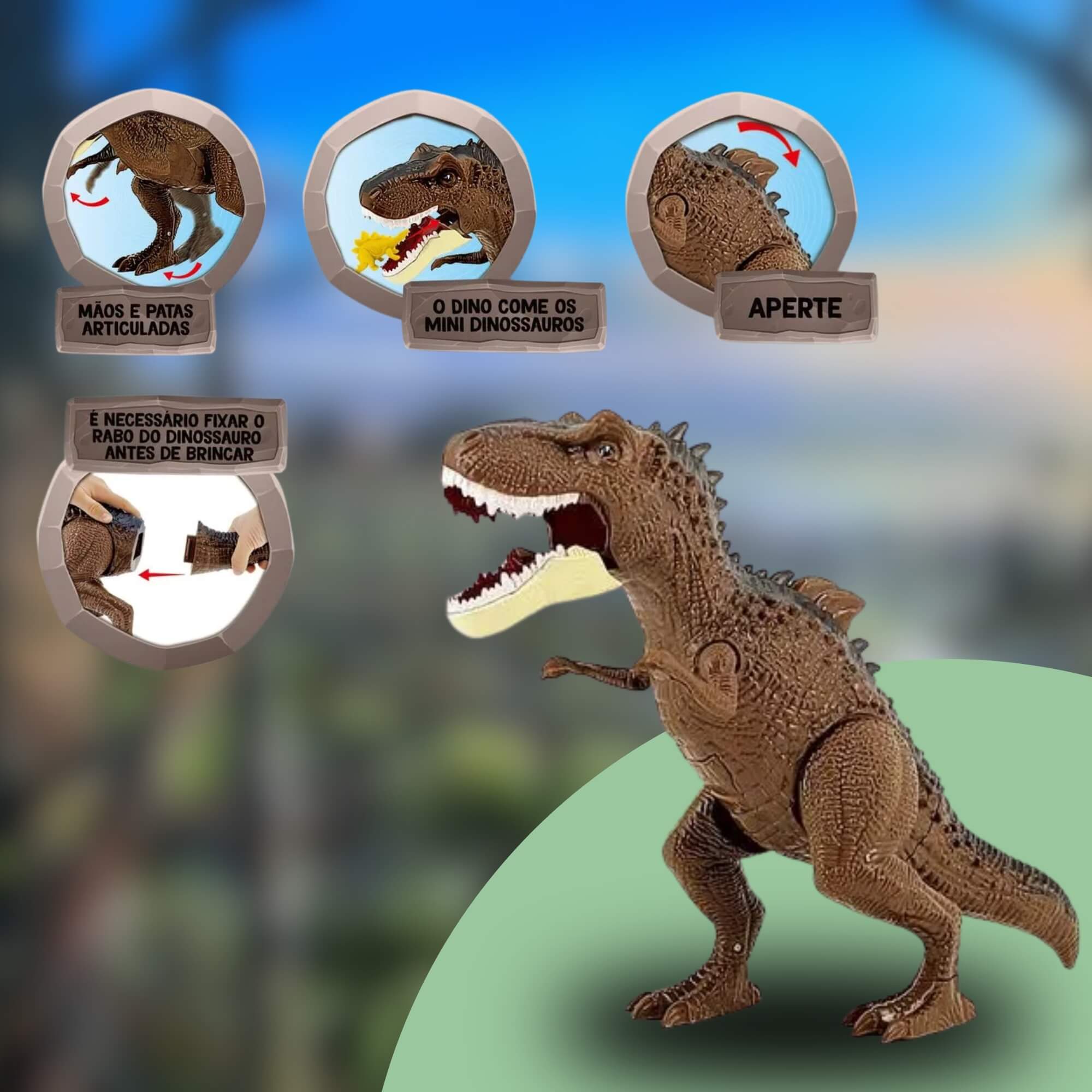Brinquedo Infantil Dino Attack Mordida do Dino c/ Som Multikids - BR2494