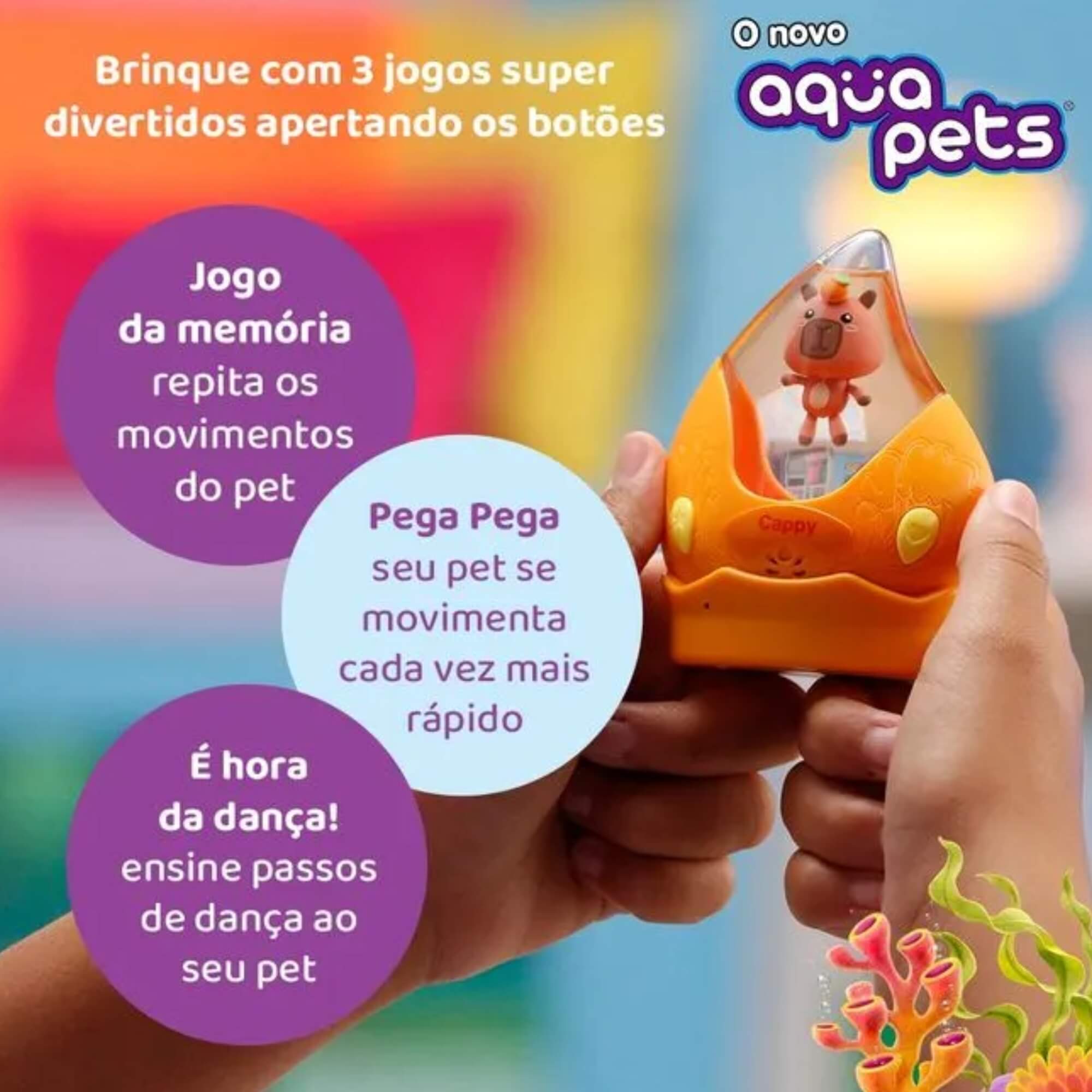 Brinquedo Infantil Aquapets Pet Interativo Sortido e Unitário Multikids - BR2501