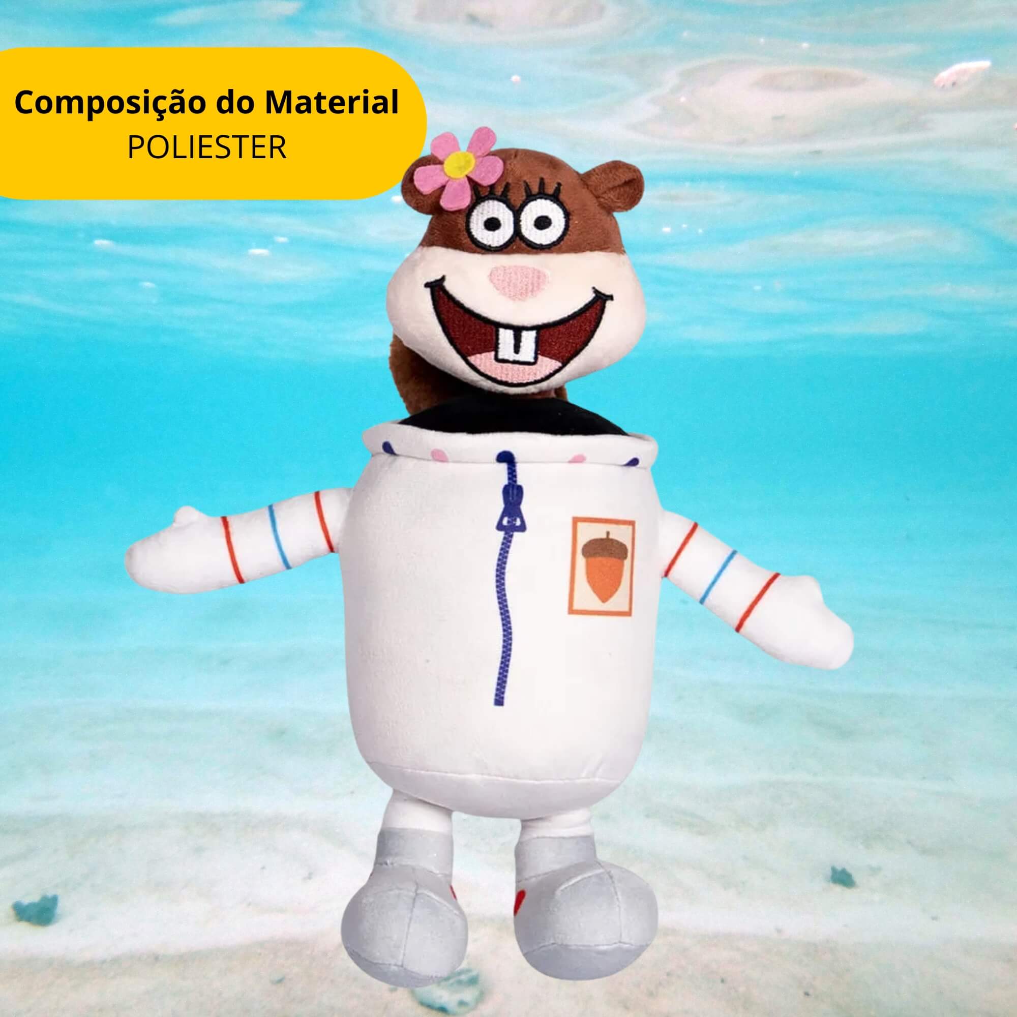 Pelúcia Sandy Bochechas Turma do Bob Esponja Multikids - BR2514