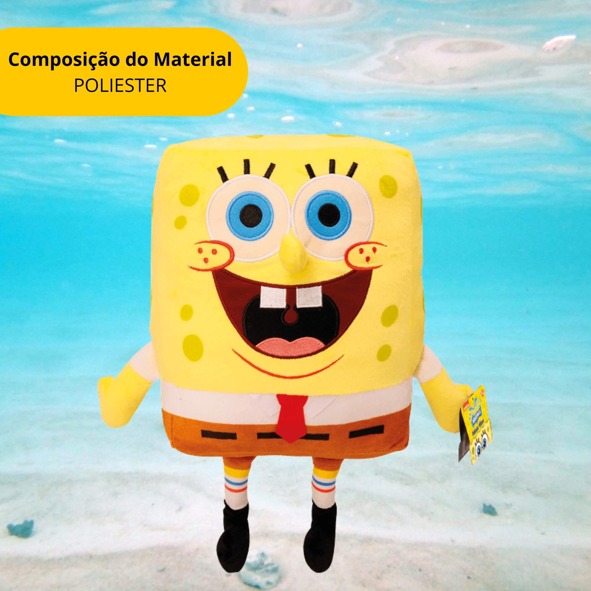 Pelúcia do Bob Esponja dom 45cm Multikids - BR2521