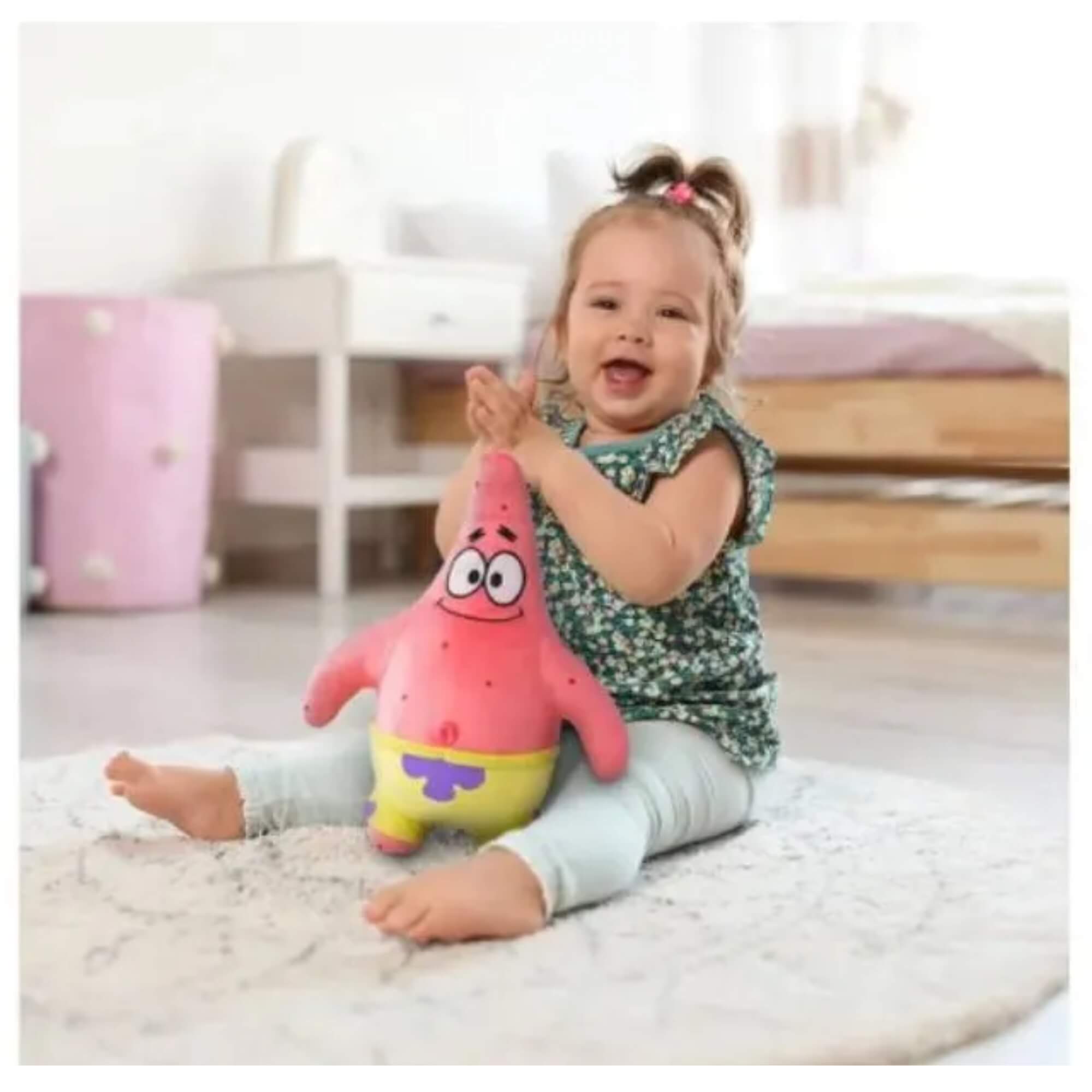 Brinquedo Pelúcia Infantil Bob Esponja Patrick Estrela 45cm Poliéster Multikids - BR2522