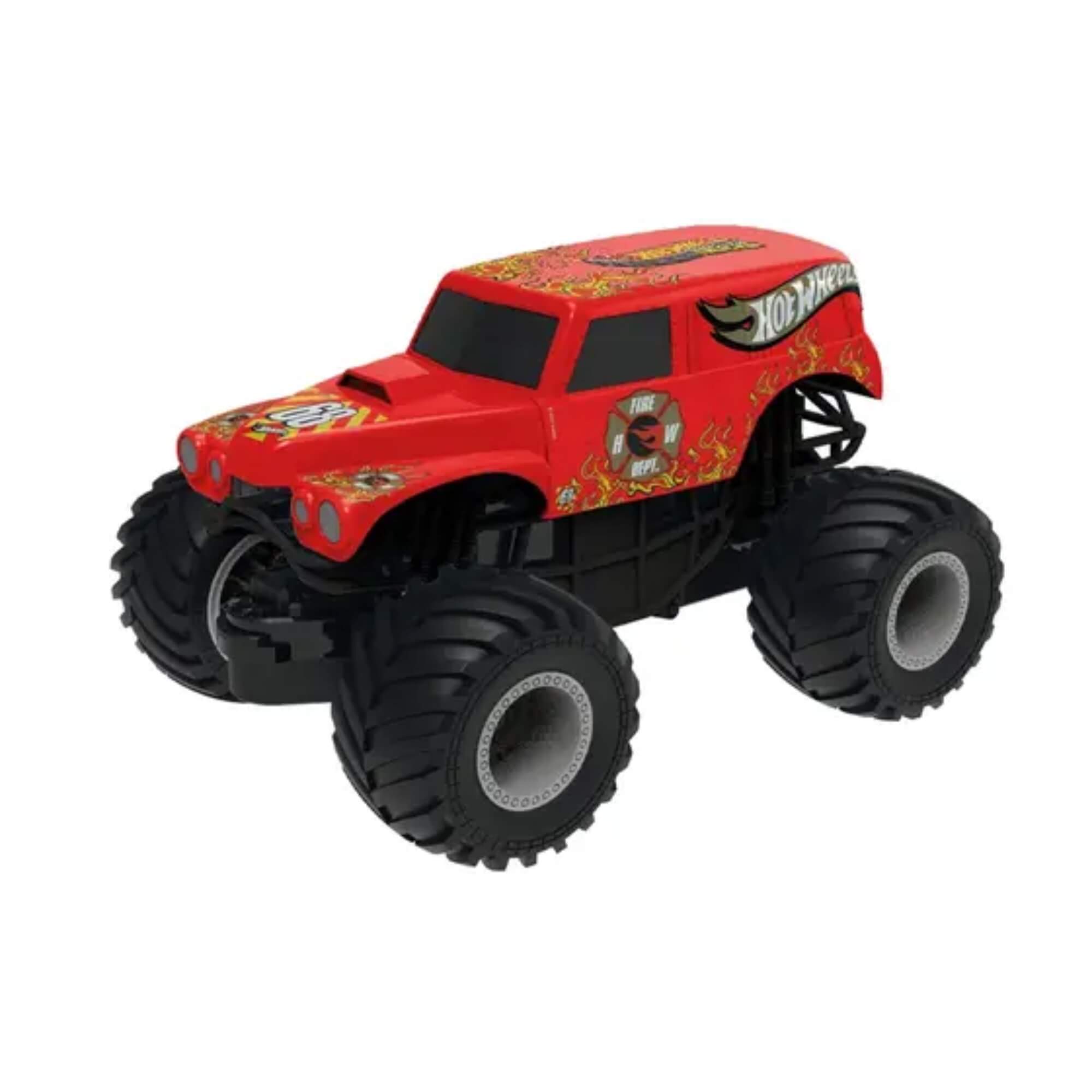 Brinquedo Infantil Hot Wheels Monster Truck Titan 1:24 c/ Luz e Som Multikids - BR2530