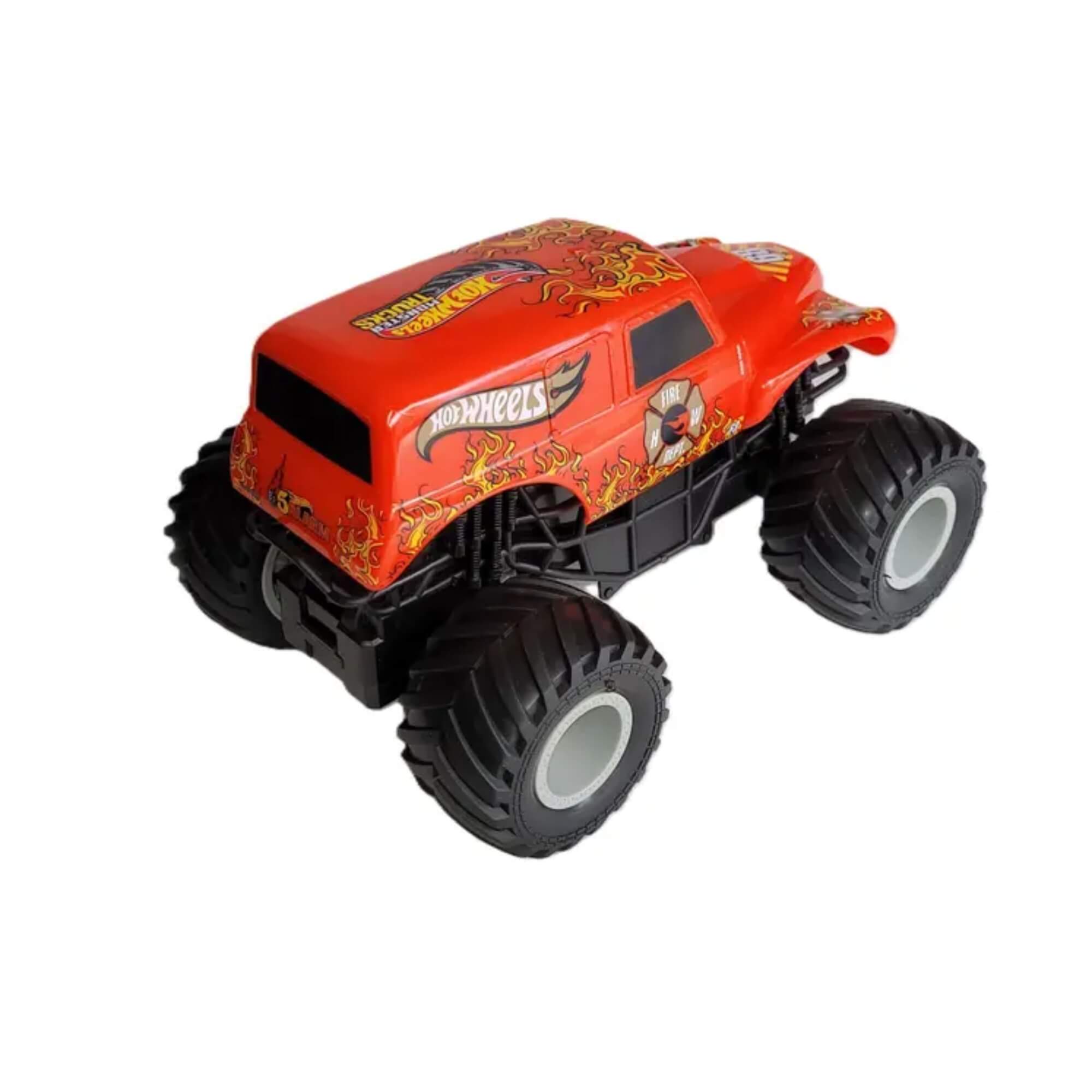 Brinquedo Infantil Hot Wheels Monster Truck Titan 1:24 c/ Luz e Som Multikids - BR2530