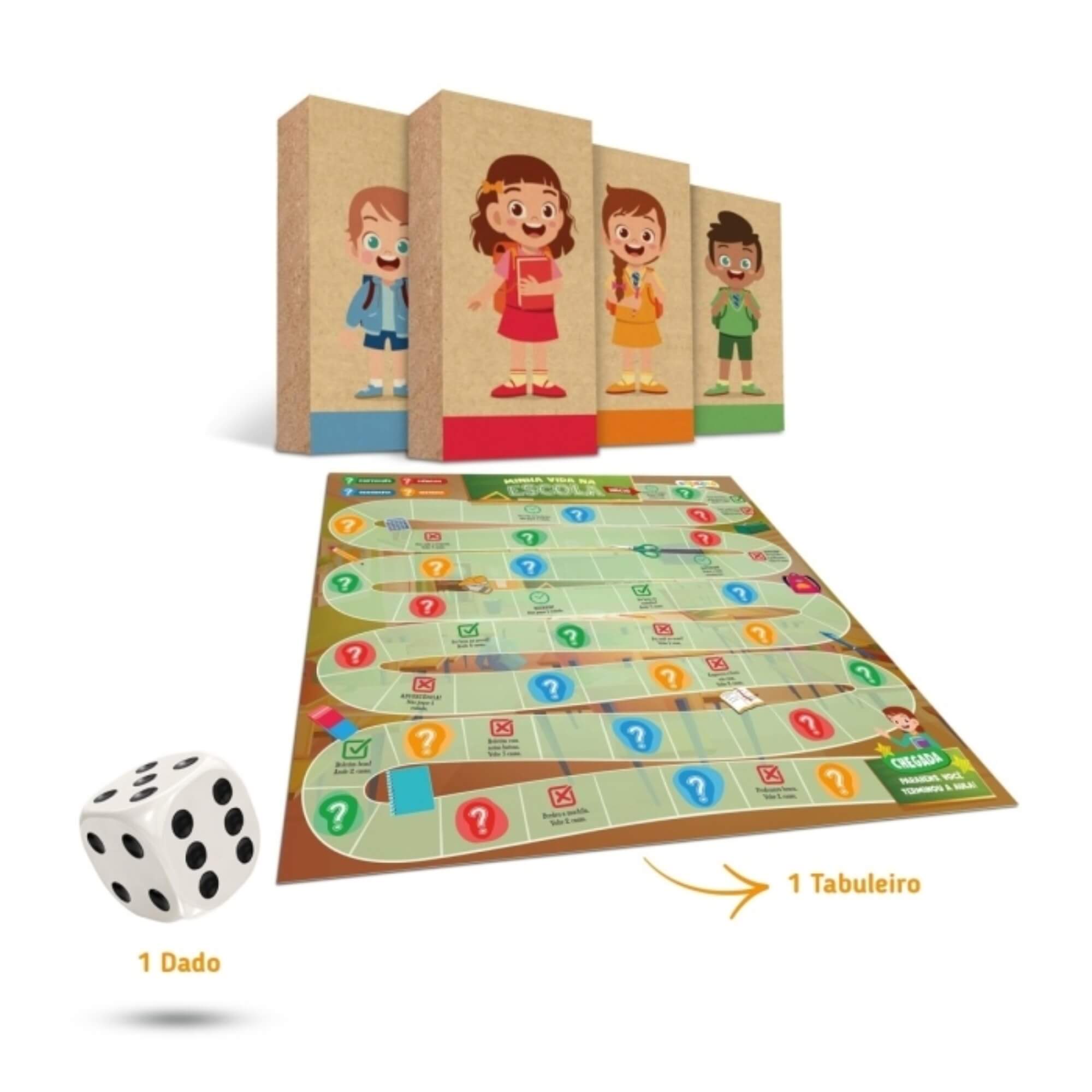 Jogo de Tabuleiro Infantil Minha Vida na Escola +10 Anos Sopecca - MC810