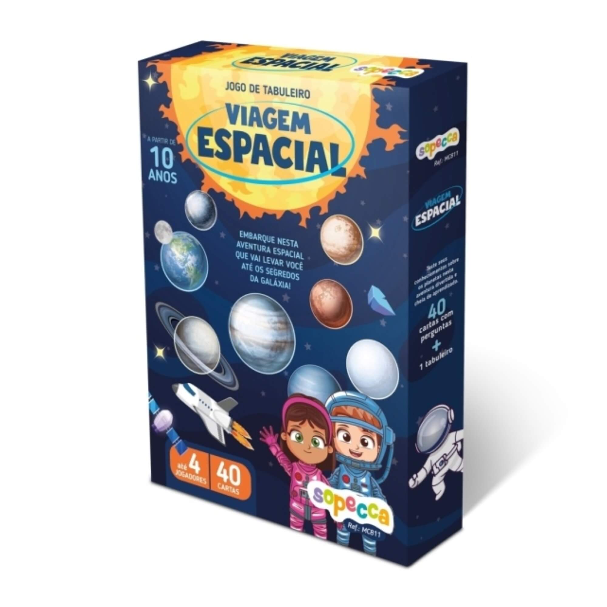 Jogo de Tabuleiro Viagem Espacial +10 anos Sopecca - MC811