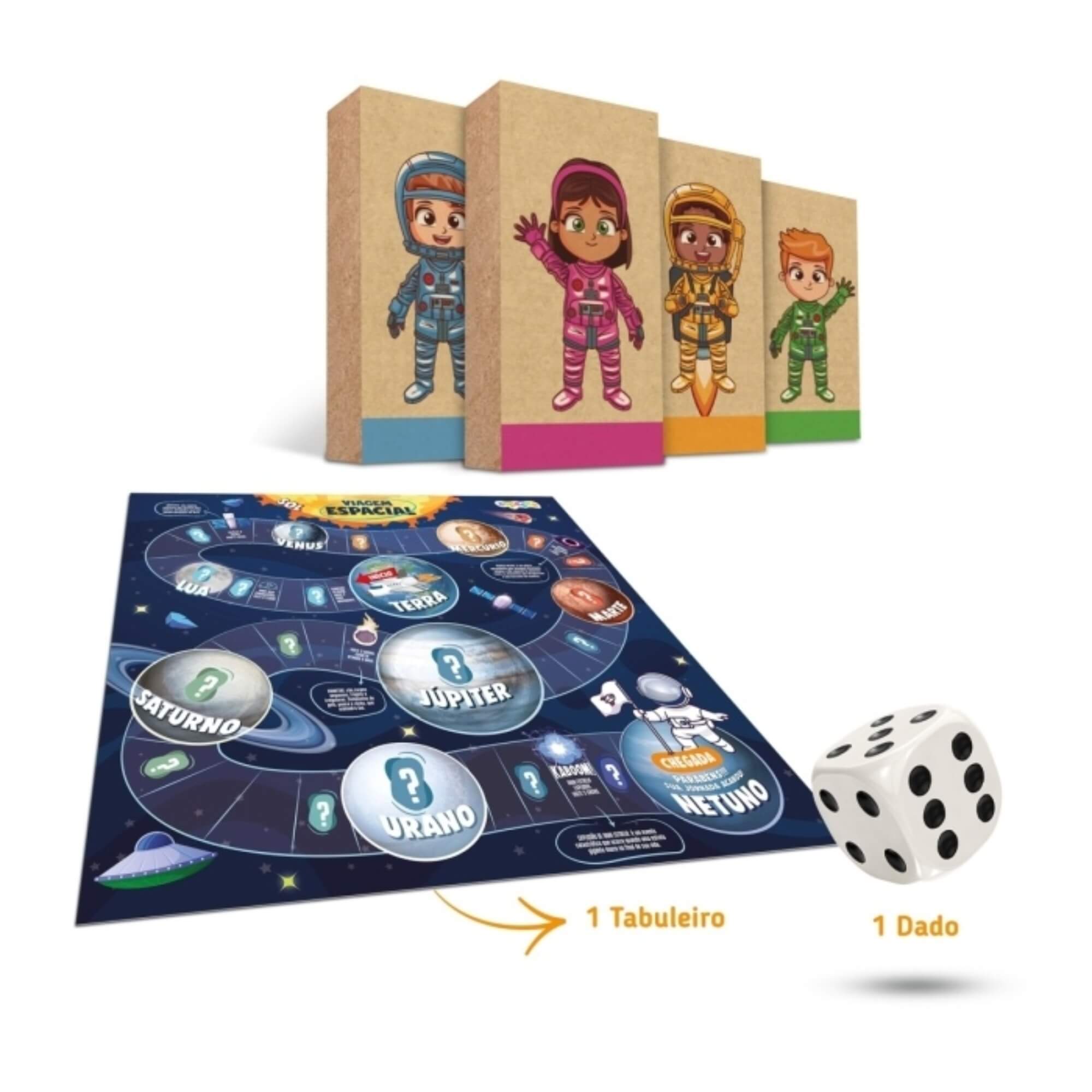 Jogo de Tabuleiro Viagem Espacial +10 anos Sopecca - MC811
