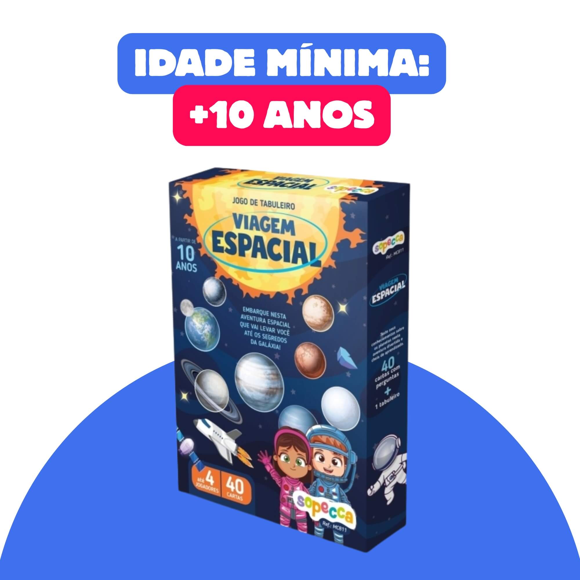 Jogo de Tabuleiro Viagem Espacial +10 anos Sopecca - MC811