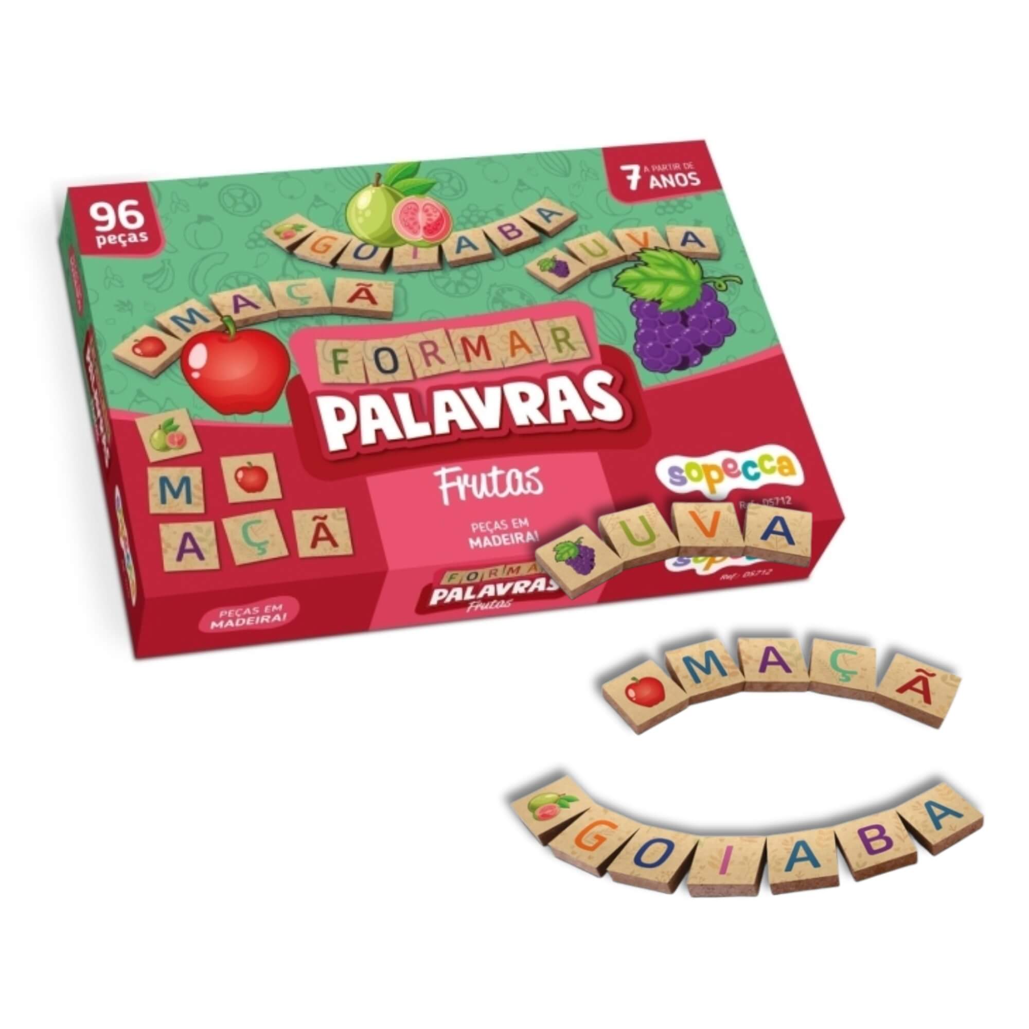Jogo Infantil Educativo Formar Palavras Frutas Sopecca - DS712