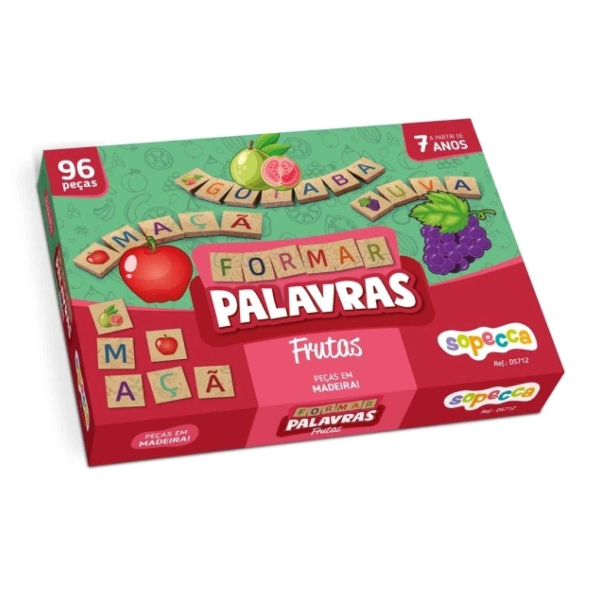 Jogo Infantil Educativo Formar Palavras Frutas Sopecca - DS712