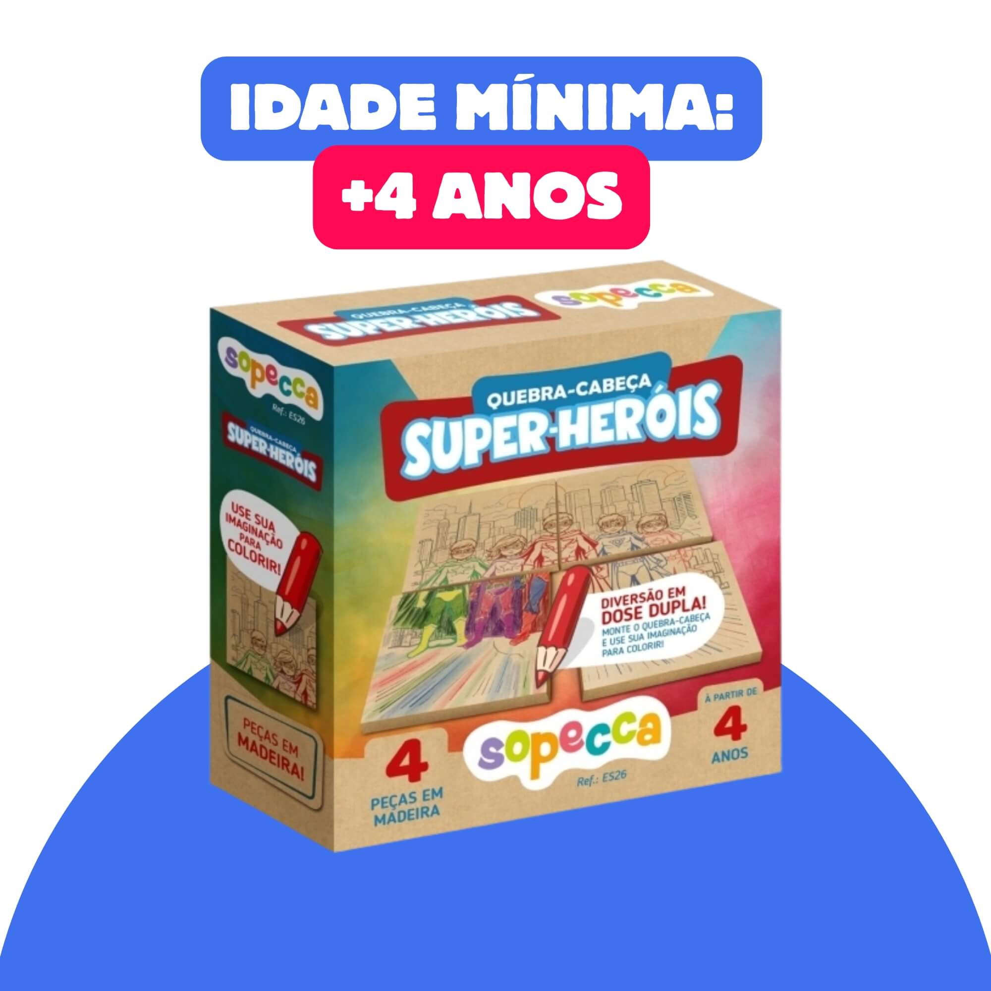 Quebra Cabeça Infantil Heróis Sopecca - ES26