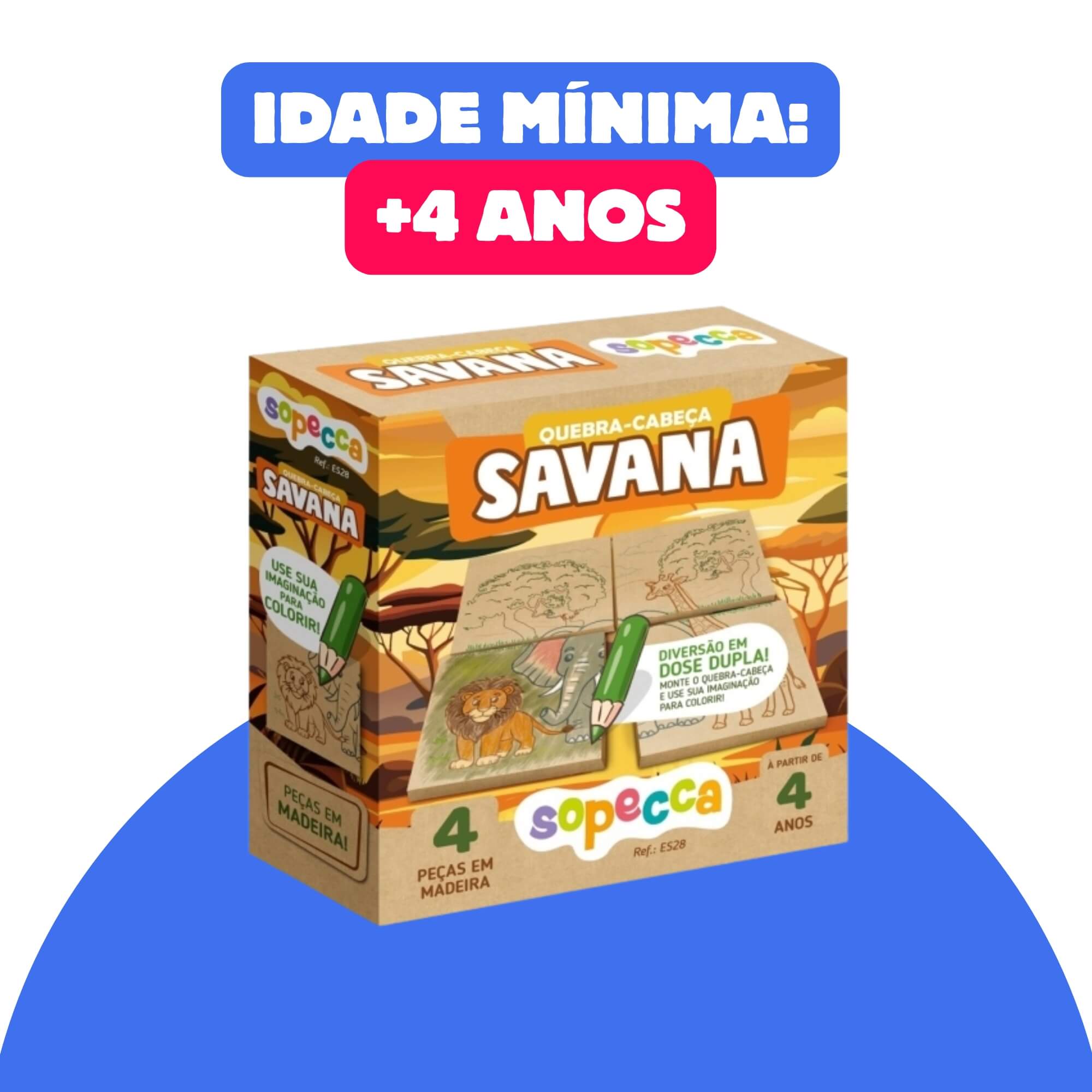 Quebra Cabeça Infantil Savana Sopecca - ES28