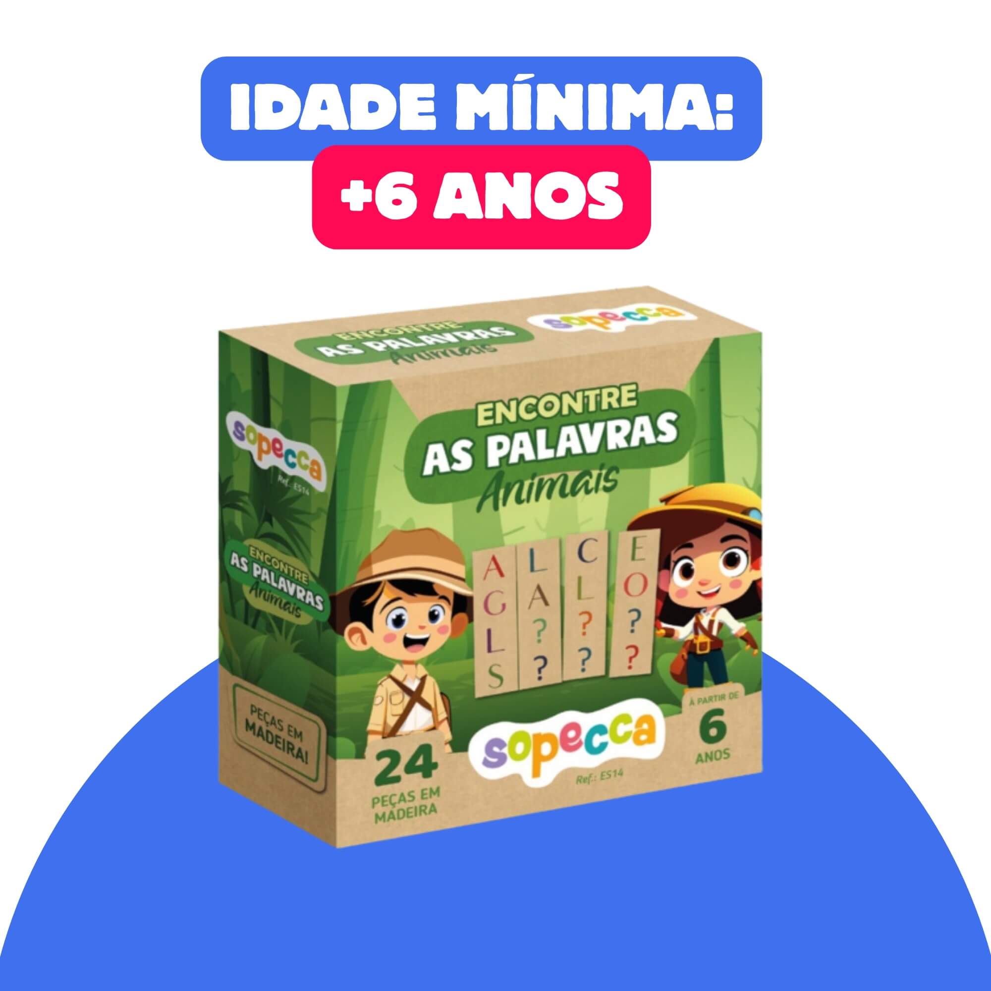 Jogo Infantil Educativo Encontre as Palavras Animais Sopecca - ES14