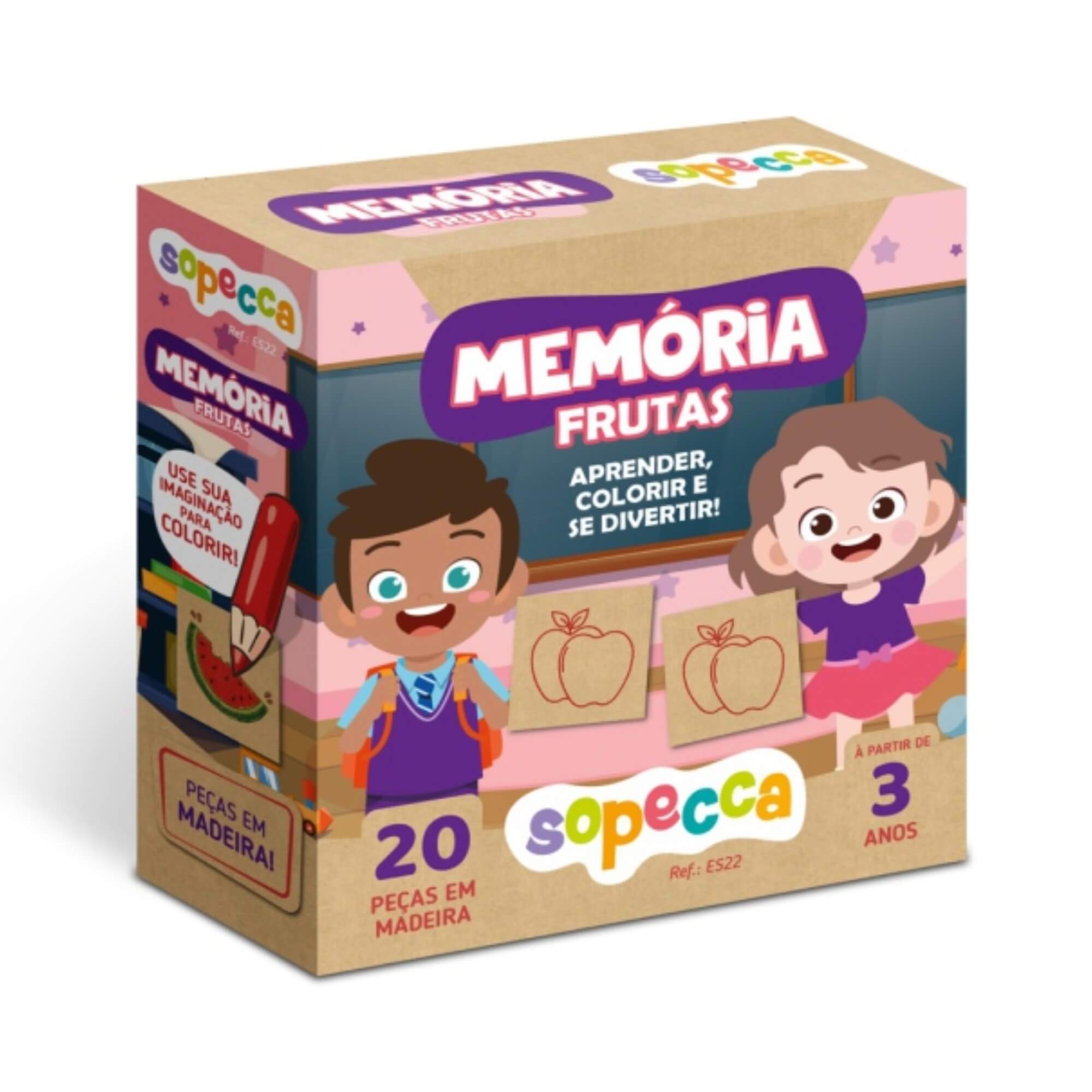 Jogo da Memória Infantil Memória Frutas Sopecca - ES22