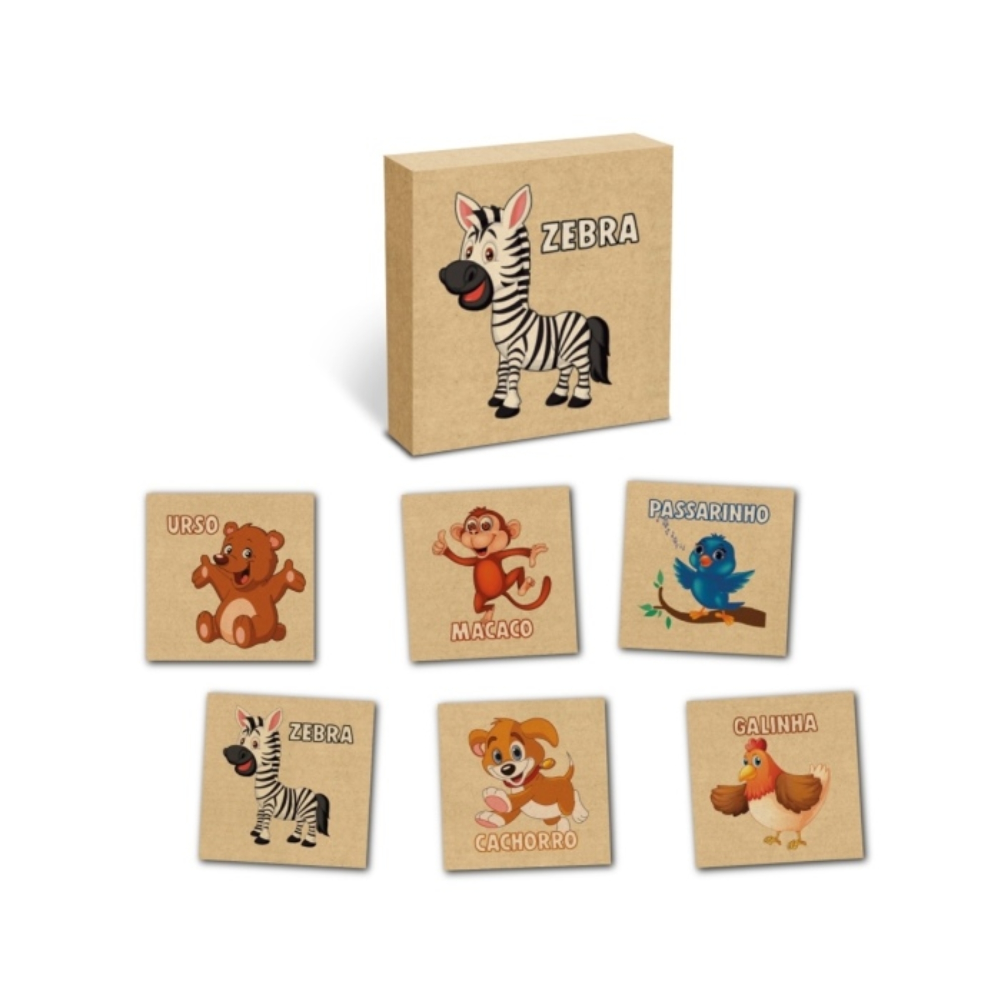 Jogo da Memória Infantil Memória Animais 32 Peças Sopecca - M302