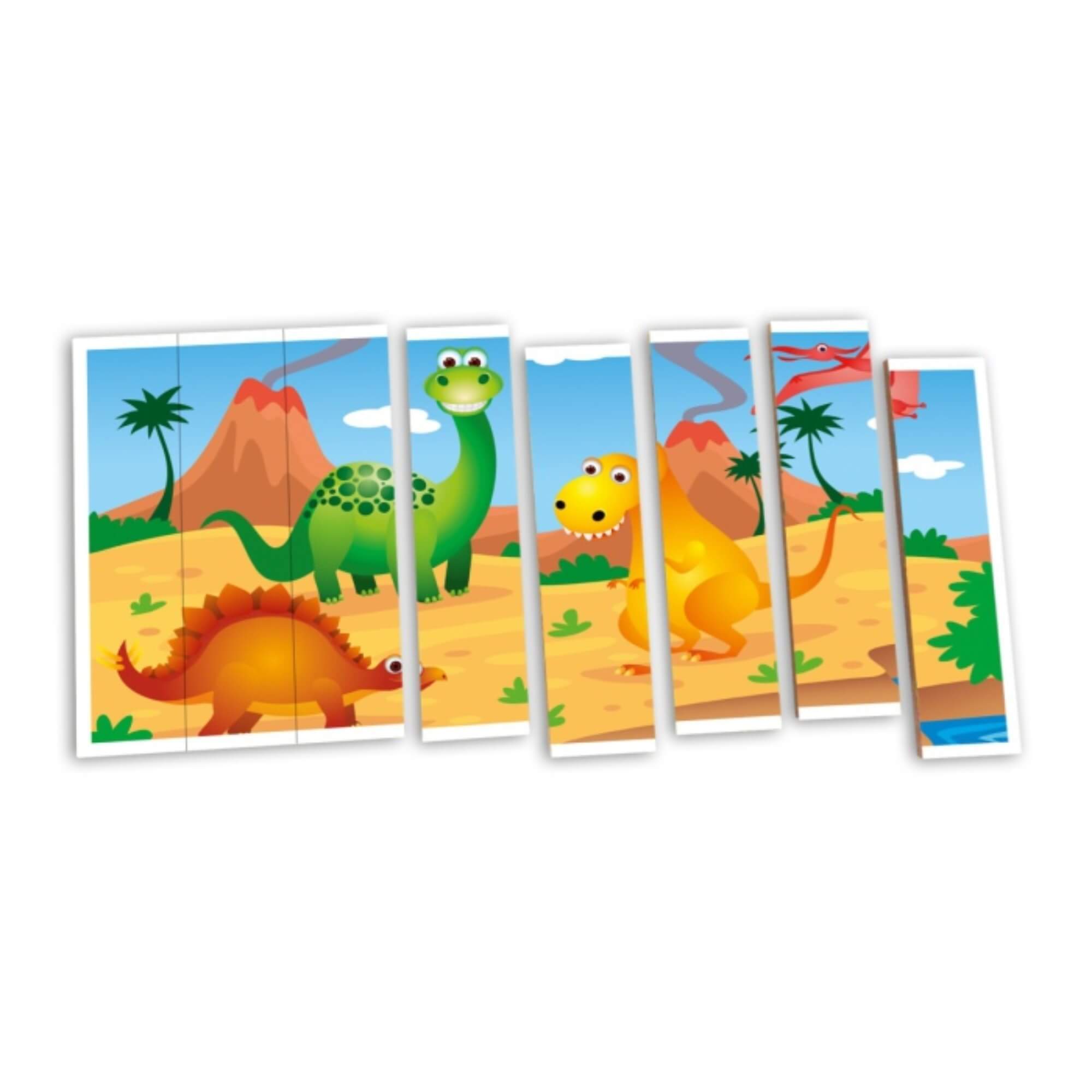 Brinquedo Infantil Quebra Cabeça Dinossauro 8 Peças Sopecca - QB210
