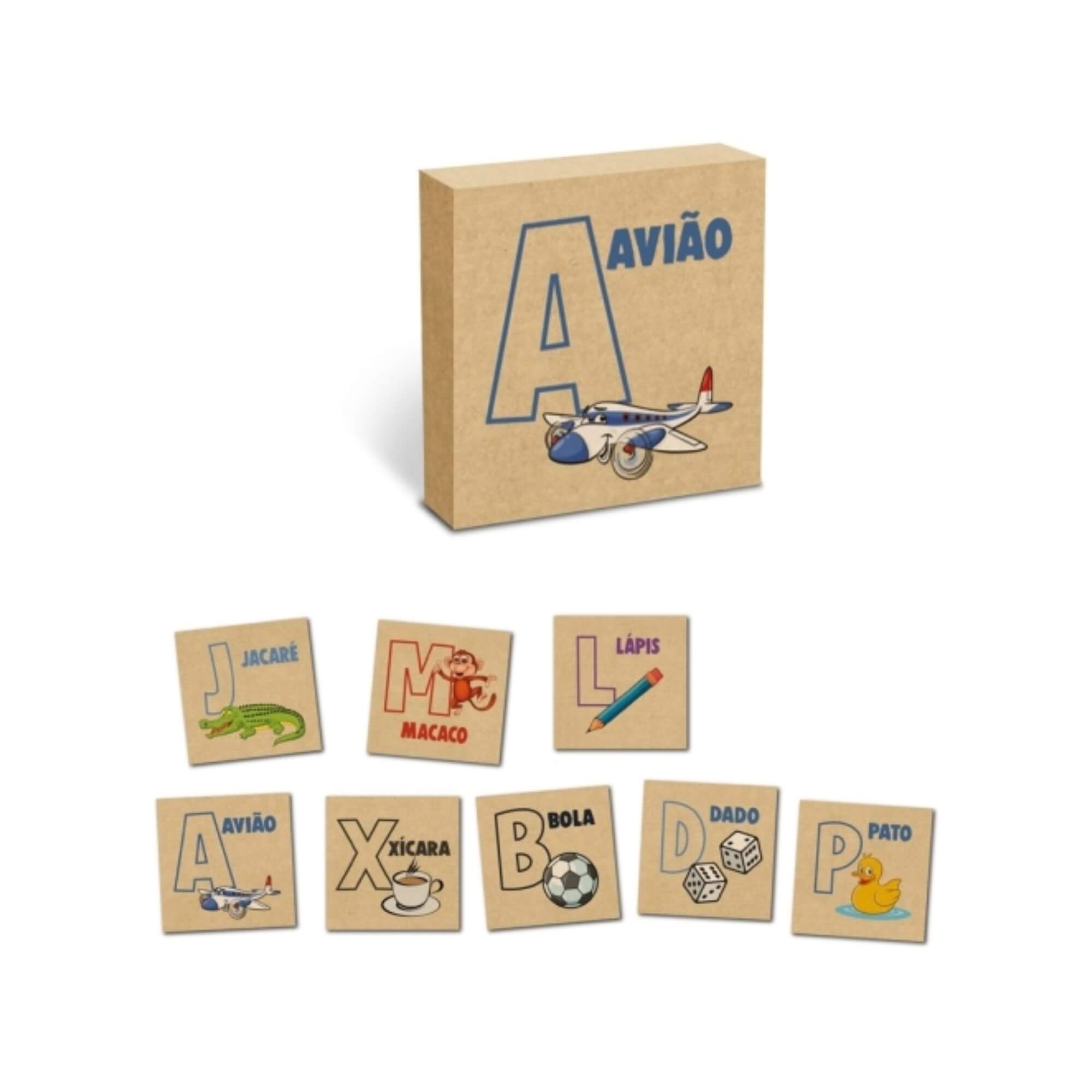 Brinquedo Infantil Educativo Meu Alfabeto Ilustrado Sopecca - ALF001