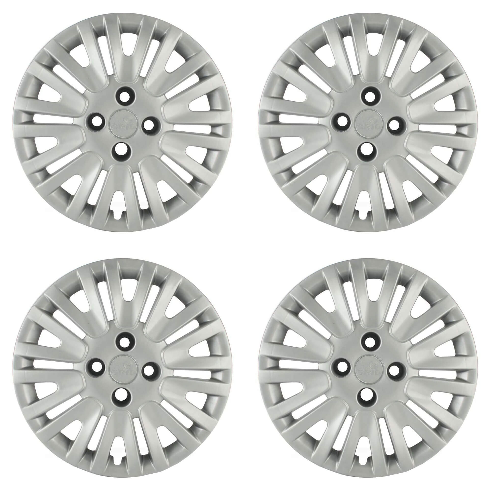 Calota Aro 14" cor Prata Modelo Gol Power G5 09/10 Jogo c/ 4 Calotas Grid - 010CA-PTA-E