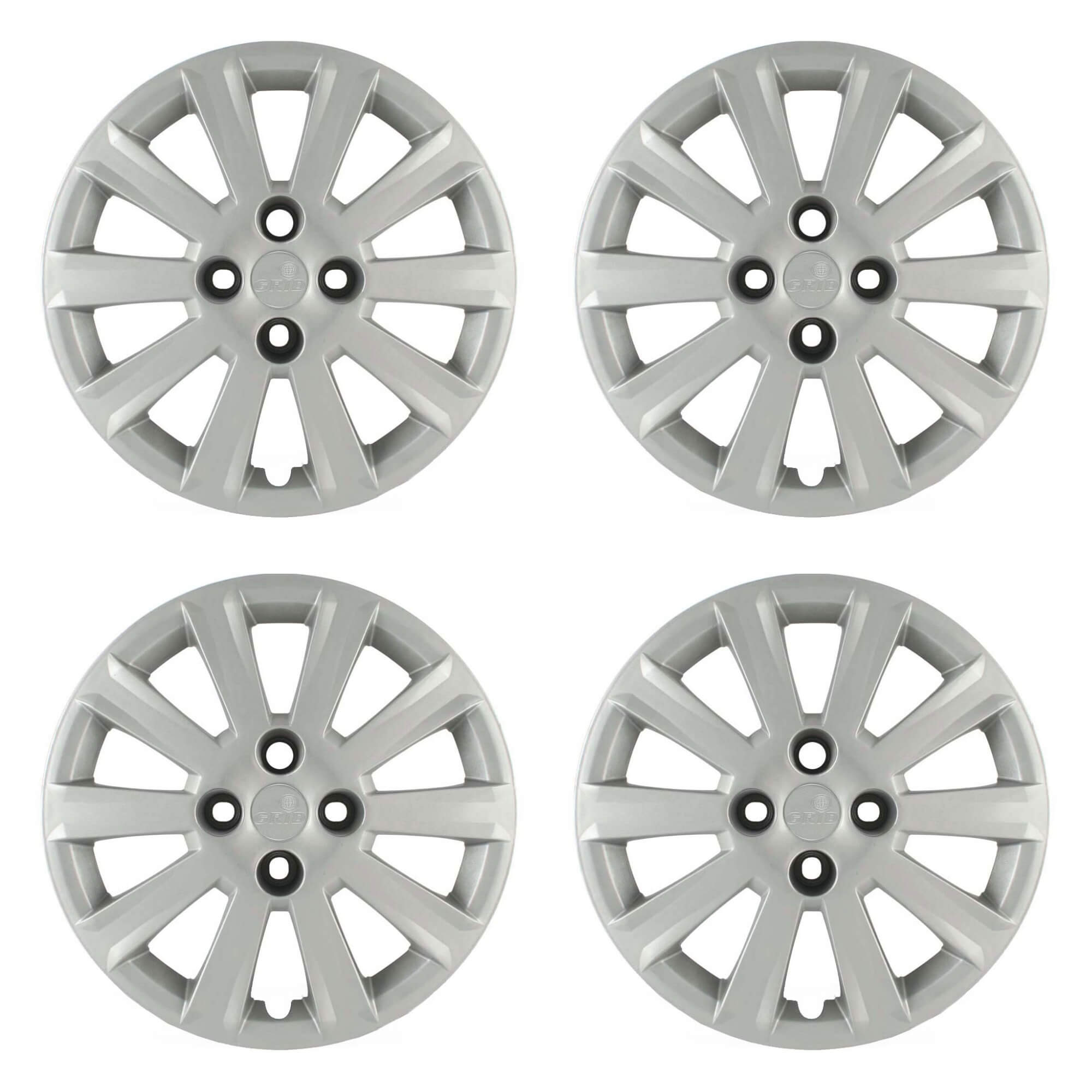 Calota Aro 15" Prata Modelo Gol/Voyage Confortline G5 11/12 Jogo c/ 4 Calotas Grid - 018CP-PTA-E