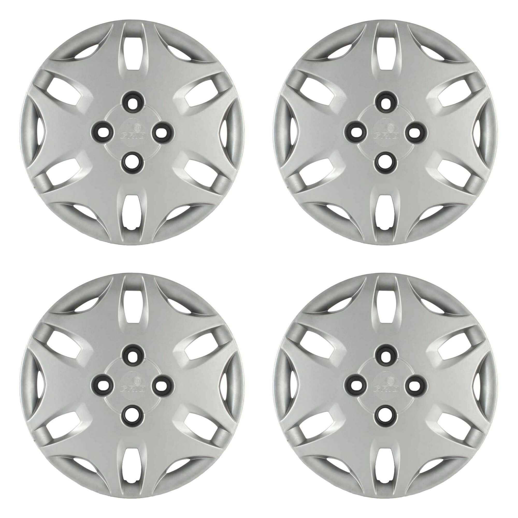 Calota Aro 14" cor Prata Modelo Ka 11/12 Jogo c/ 4 Calotas Grid - 029CB-PTA-E