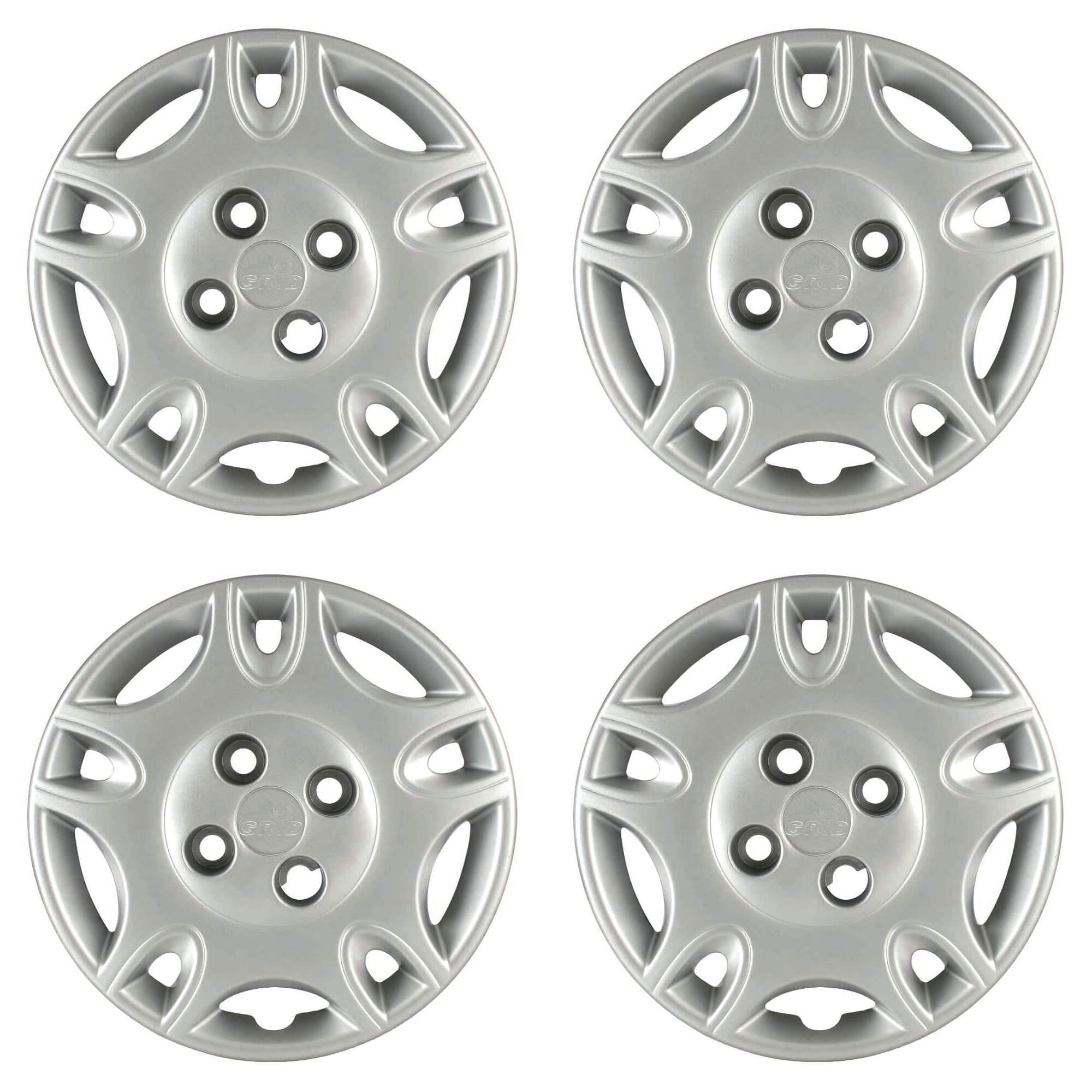 Calota Aro 13" cor Prata modelo Palio Fire 2004 Jogo c/ 4 Calotas Grid - 050CB-PTA-E