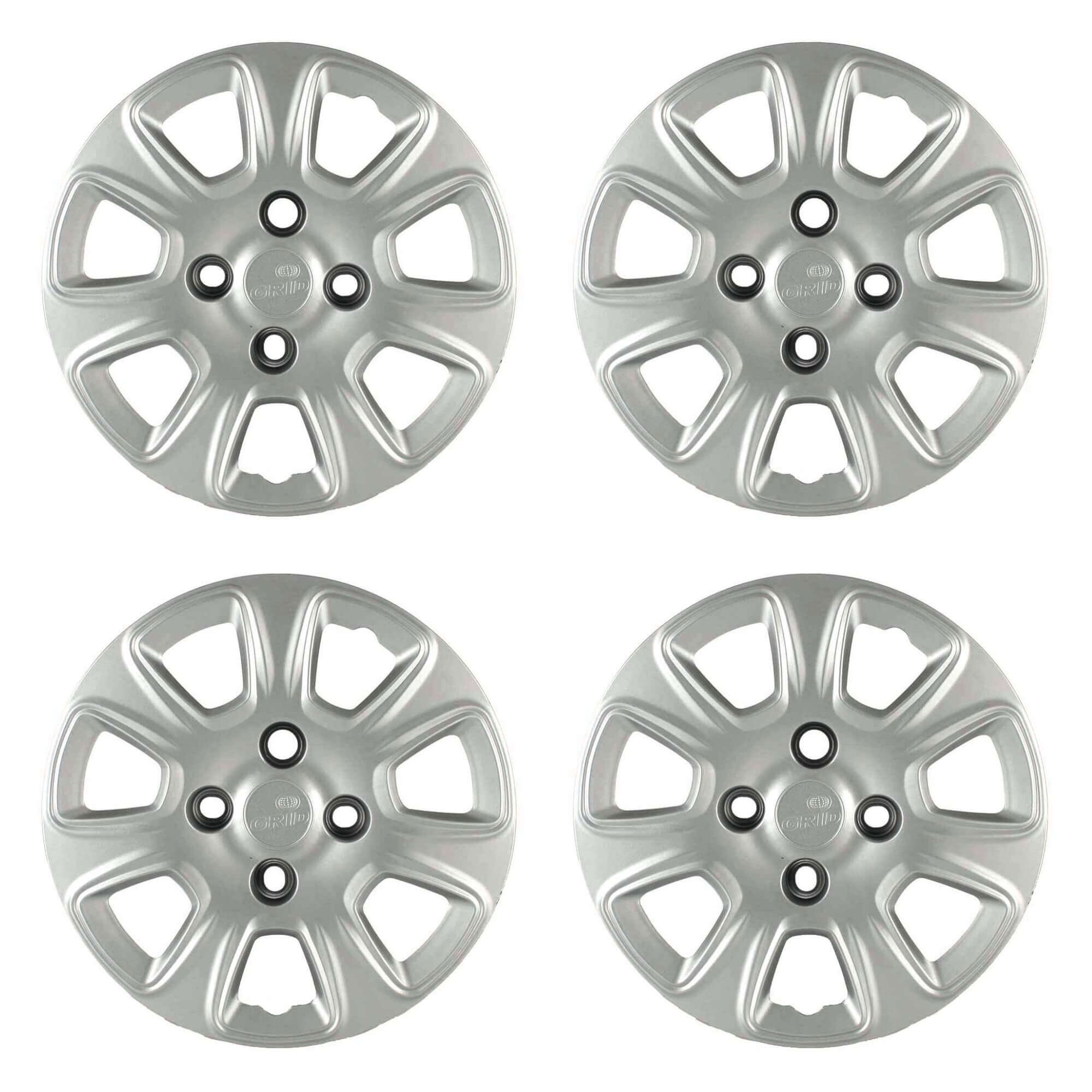 Calota Aro 13" cor Prata Modelo Uno Vivace 1.0 11/13 Jogo c/ 4 Calotas Grid - 076CB-PTA-E