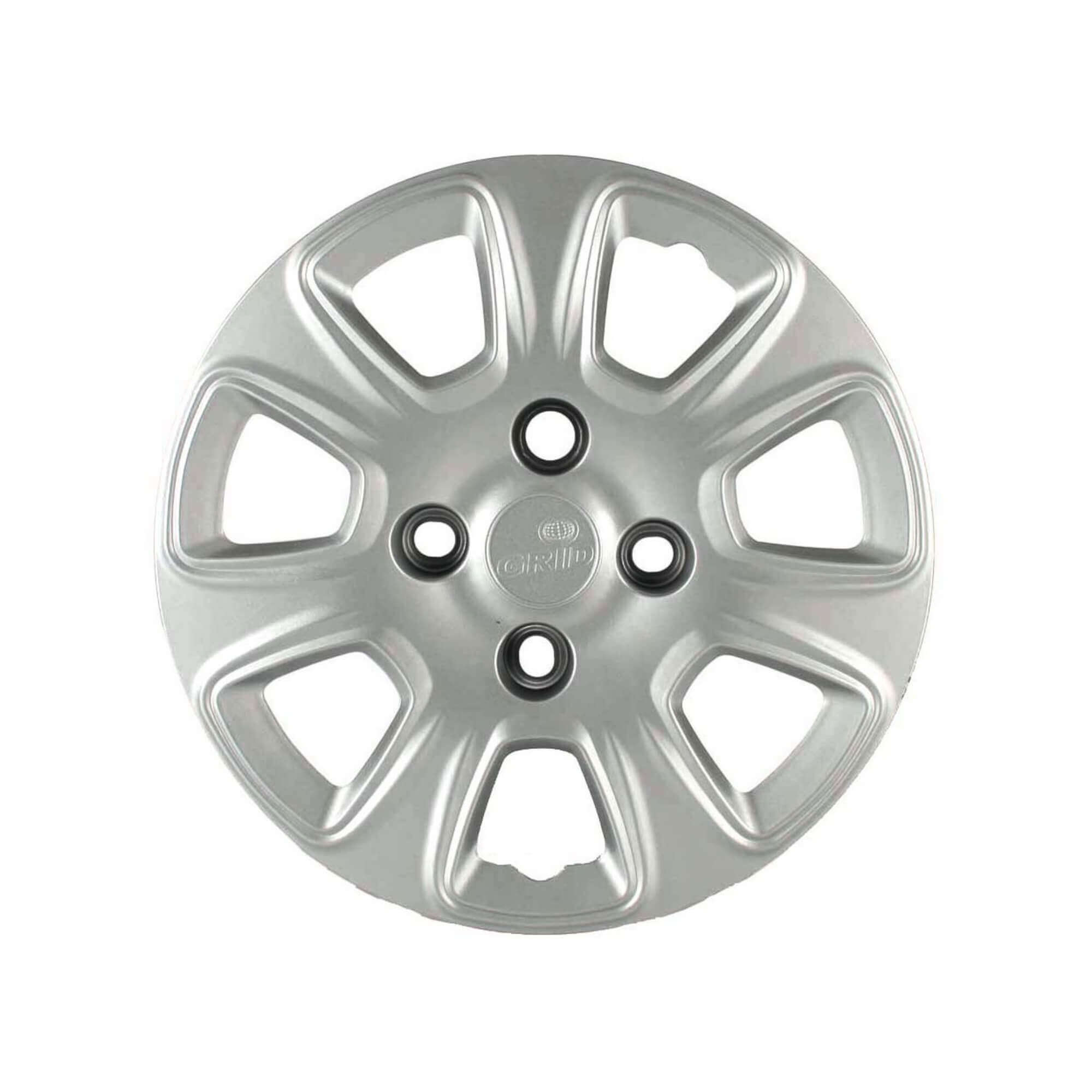 Calota Aro 13" cor Prata Modelo Uno Vivace 1.0 11/13 Jogo c/ 4 Calotas Grid - 076CB-PTA-E