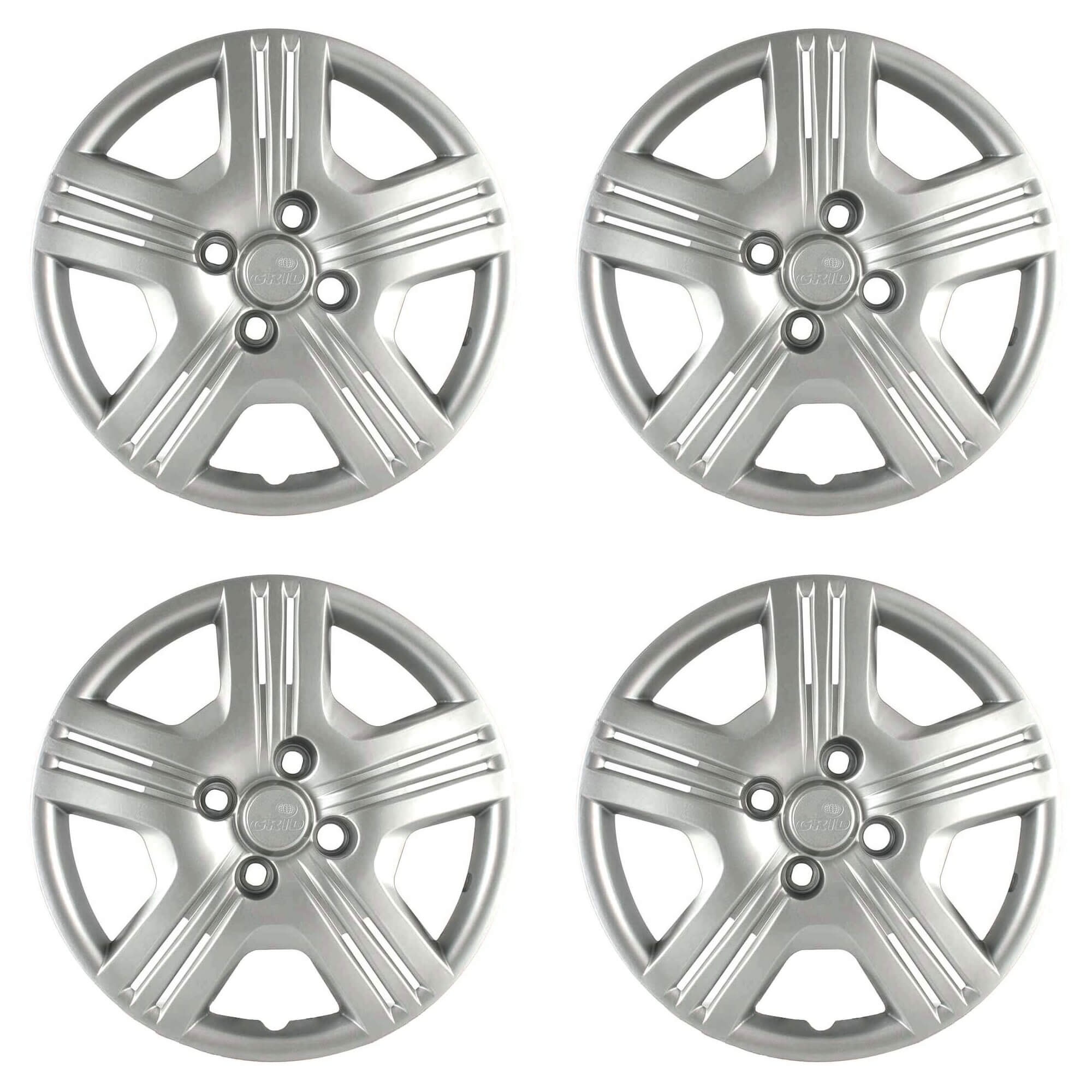 Calota Aro 15" cor Prata Modelo Fit/City 10/13 Jogo c/ 4 Calotas Grid - 089CP-PTA-E