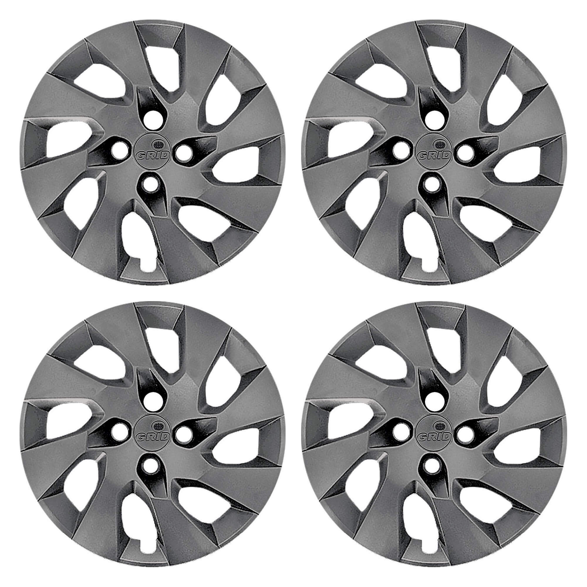 Calota Aro 14" cor Grafite Modelo Onix/Prisma 14/16 Jogo c/ 4 Calotas Grid - 133CB-GFT-E