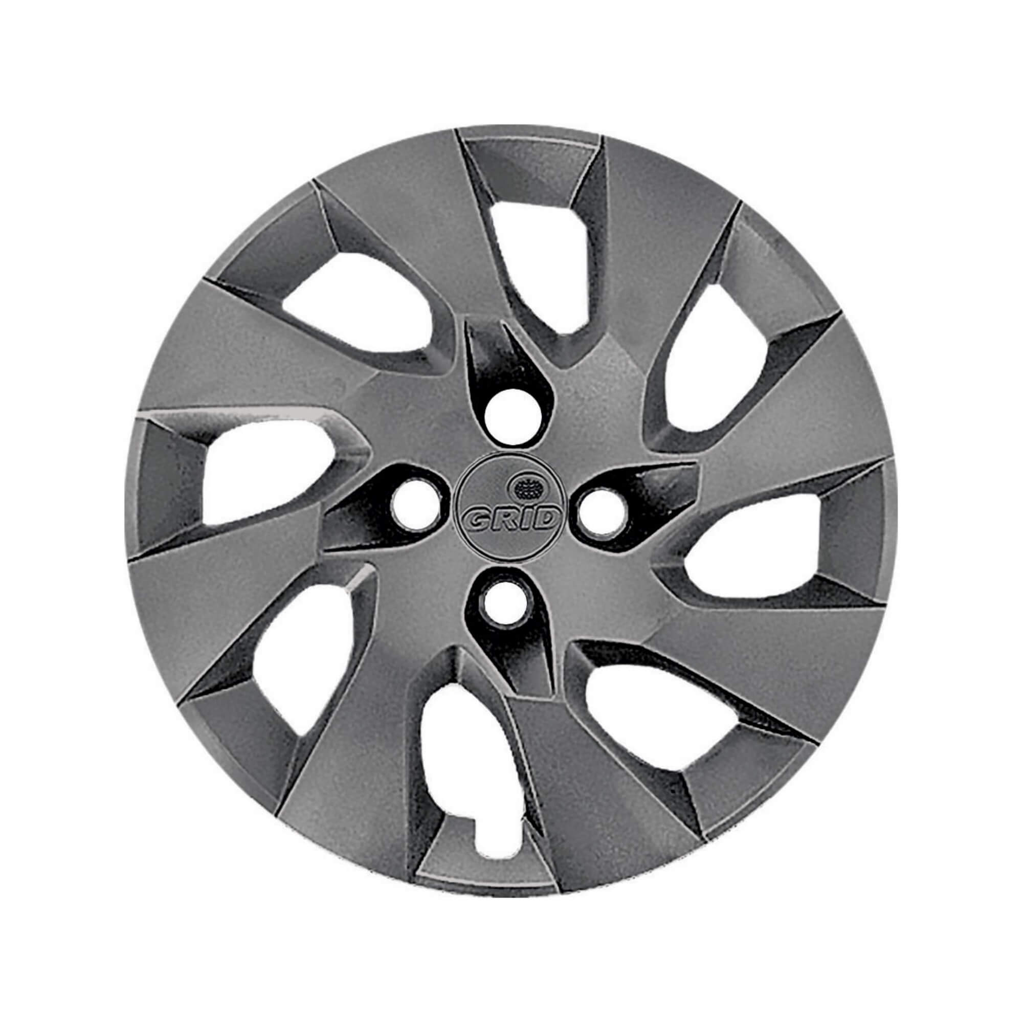 Calota Aro 14" cor Grafite Modelo Onix/Prisma 14/16 Jogo c/ 4 Calotas Grid - 133CB-GFT-E