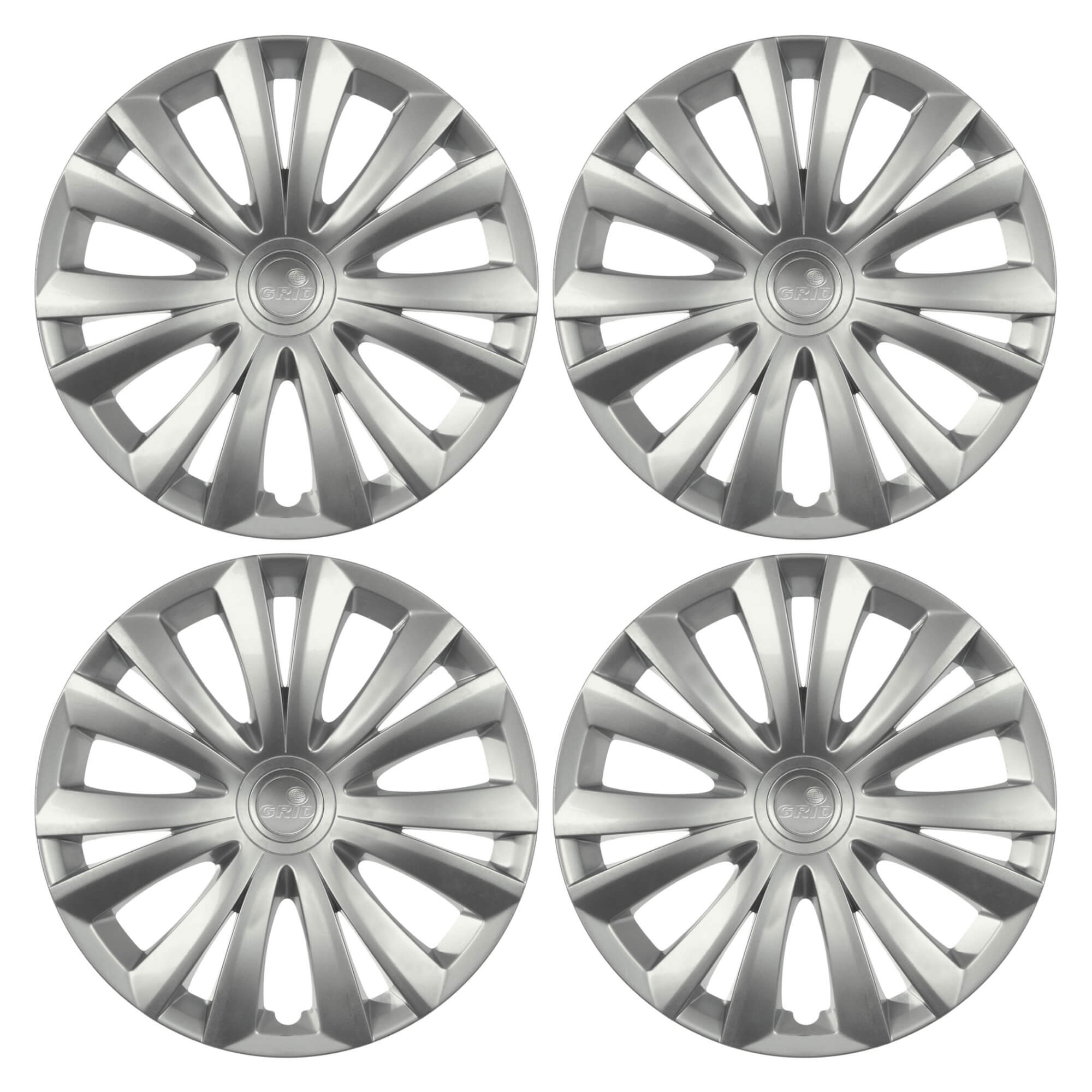 Calota Aro 14" cor Prata modelo C3/C4 14/15 Jogo c/ 4 Calotas Grid - 136AR-PTA-E