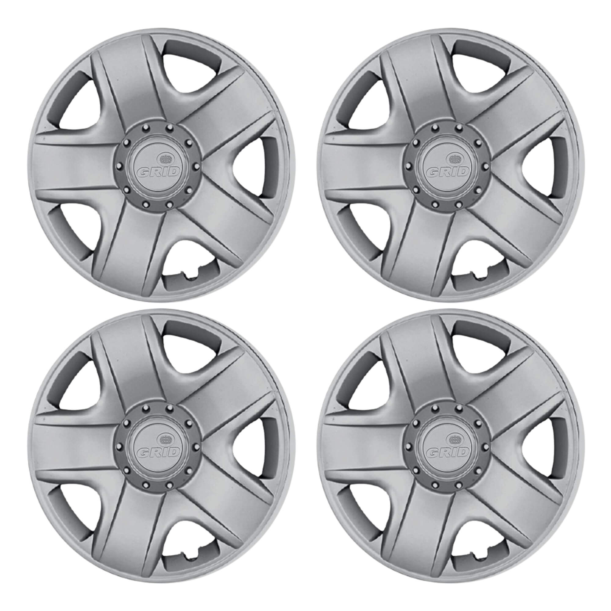 Calota Aro 15" cor Prata modelo Fox 09/10 Jogo c/ 4 Calotas Grid - 144AR-PTA-E