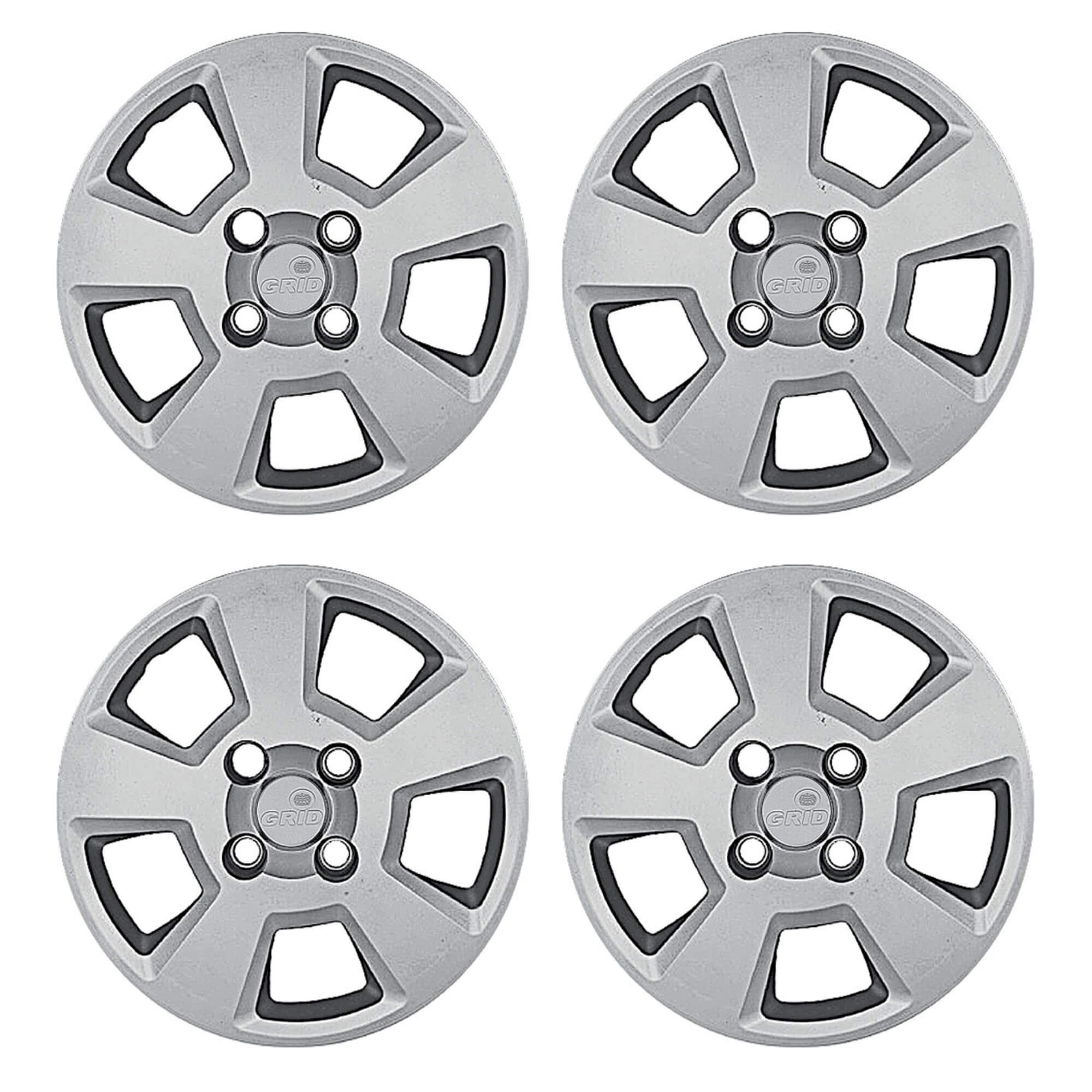 Calota Aro 14" cor Prata Modelo Fiesta Hatch/Sedan 08/12 Jogo c/ 4 Calotas Grid - 177CB-PTA-E