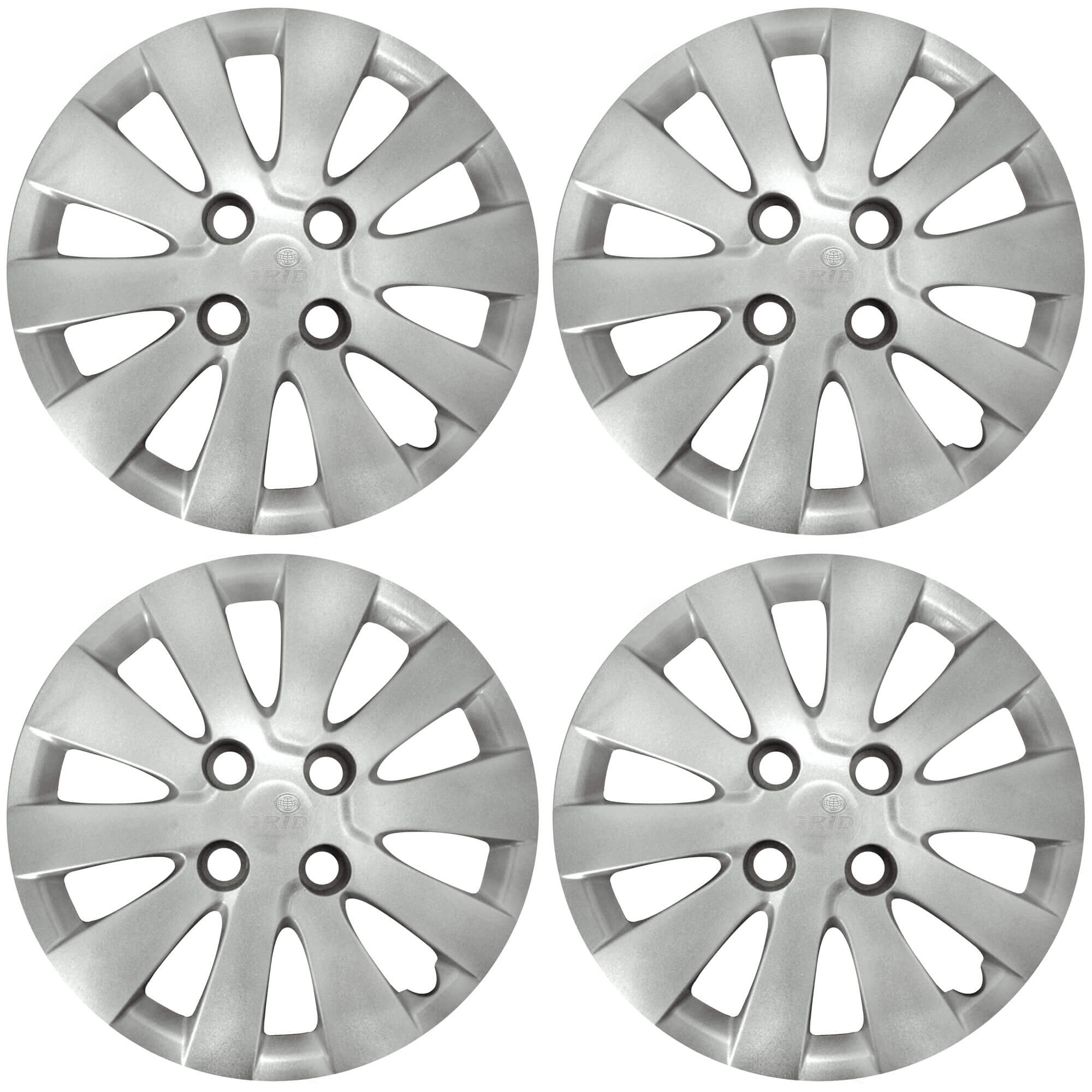 Calota Aro 14" cor Prata Modelo HB20 Hatch/Sedan 14/15 Jogo c/ 4 Calotas Grid - 185CB-PTA-E