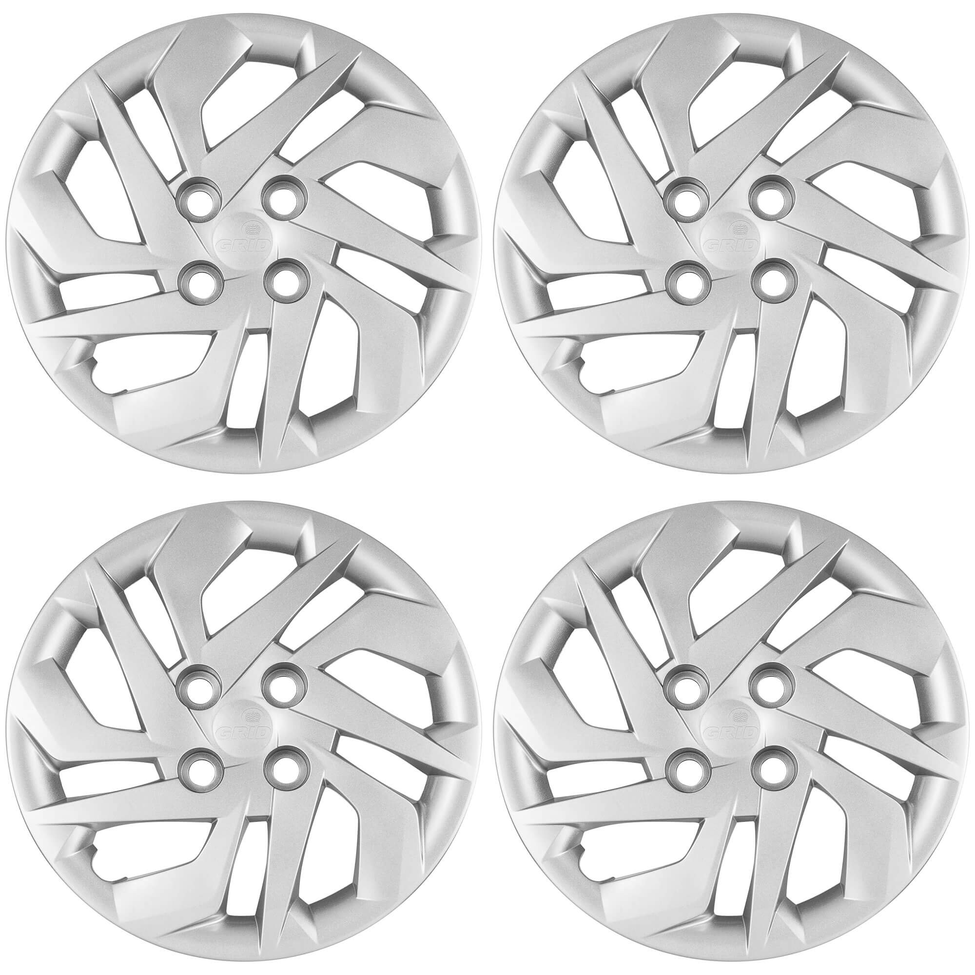 Calota Aro 14" cor Prata Modelo HB20 2020 Jogo c/ 4 Calotas Grid - 187CB-PTA-E