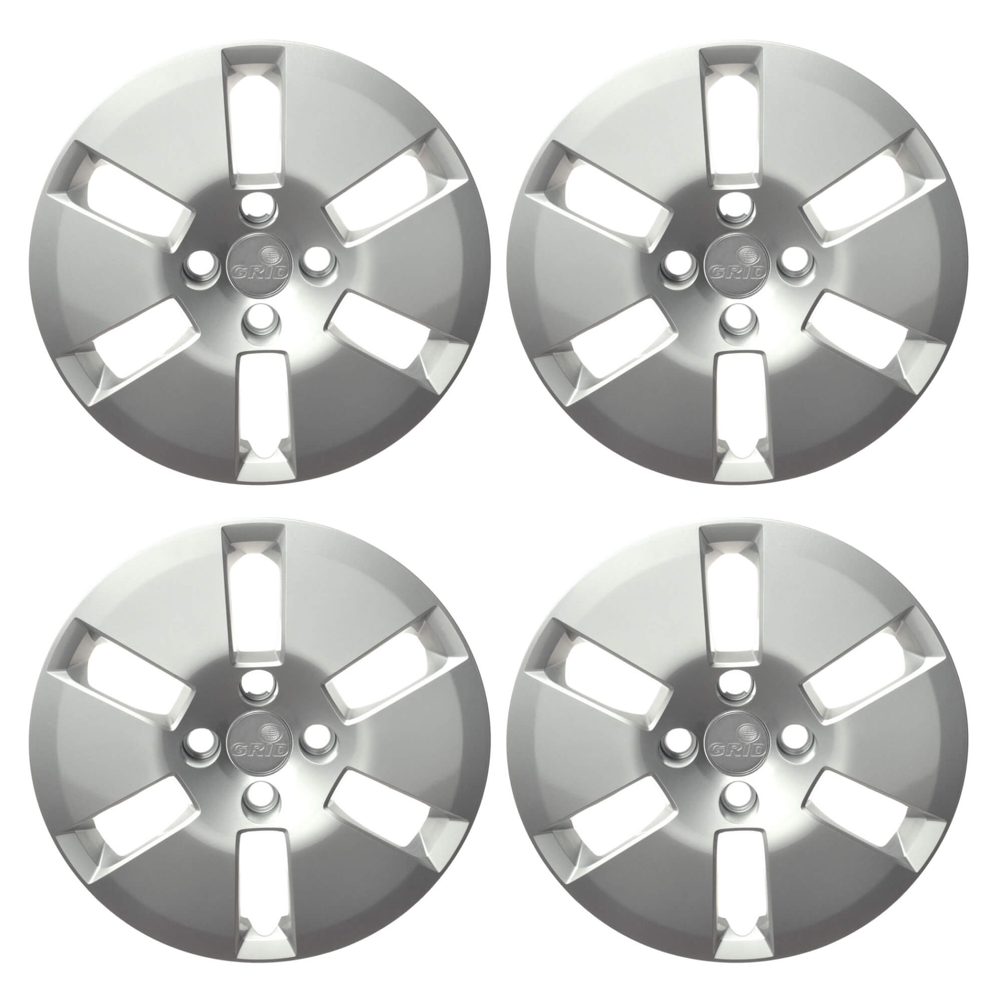 Calota Aro 14" cor Prata Modelo UP! 14/16 Jogo c/ 4 Calotas Grid - 188CB-PTA-E